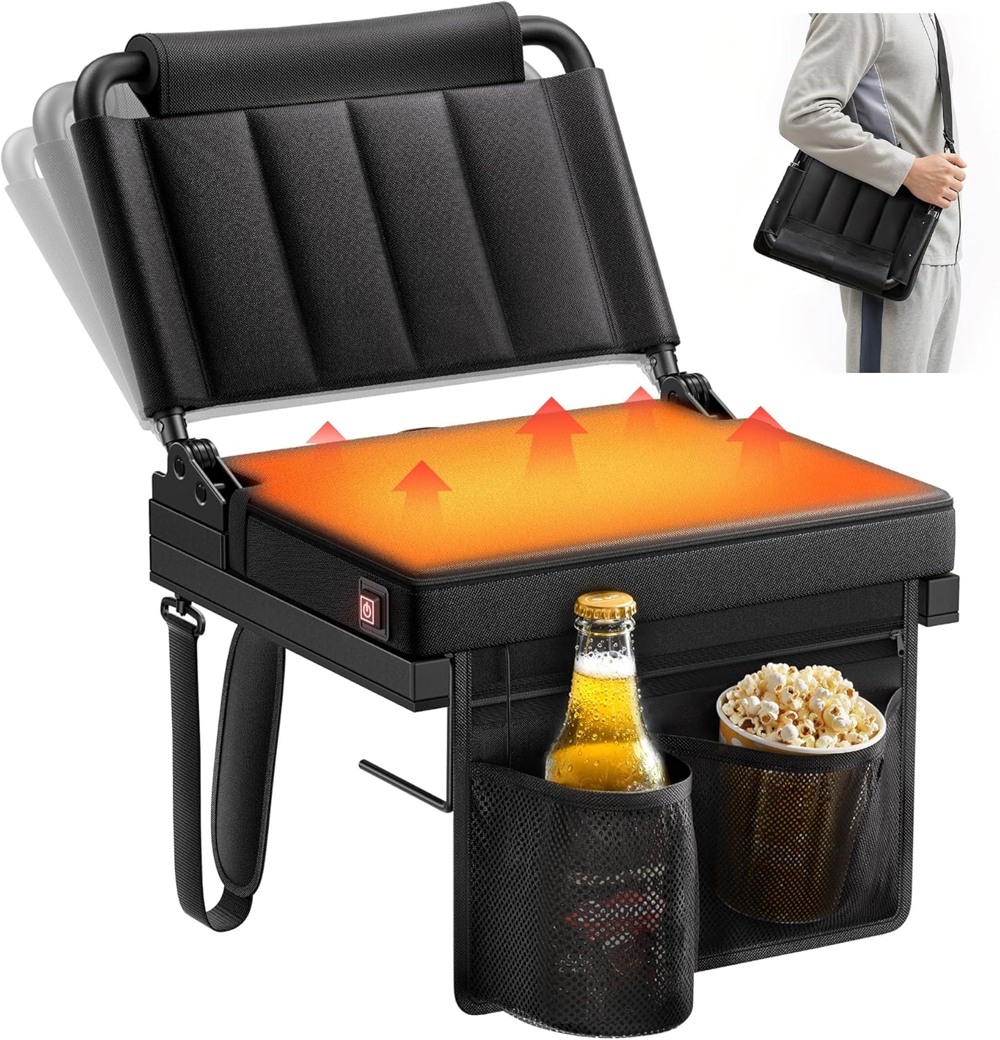 Heated Stadium Seats with Back Support for Ultimate Comfort