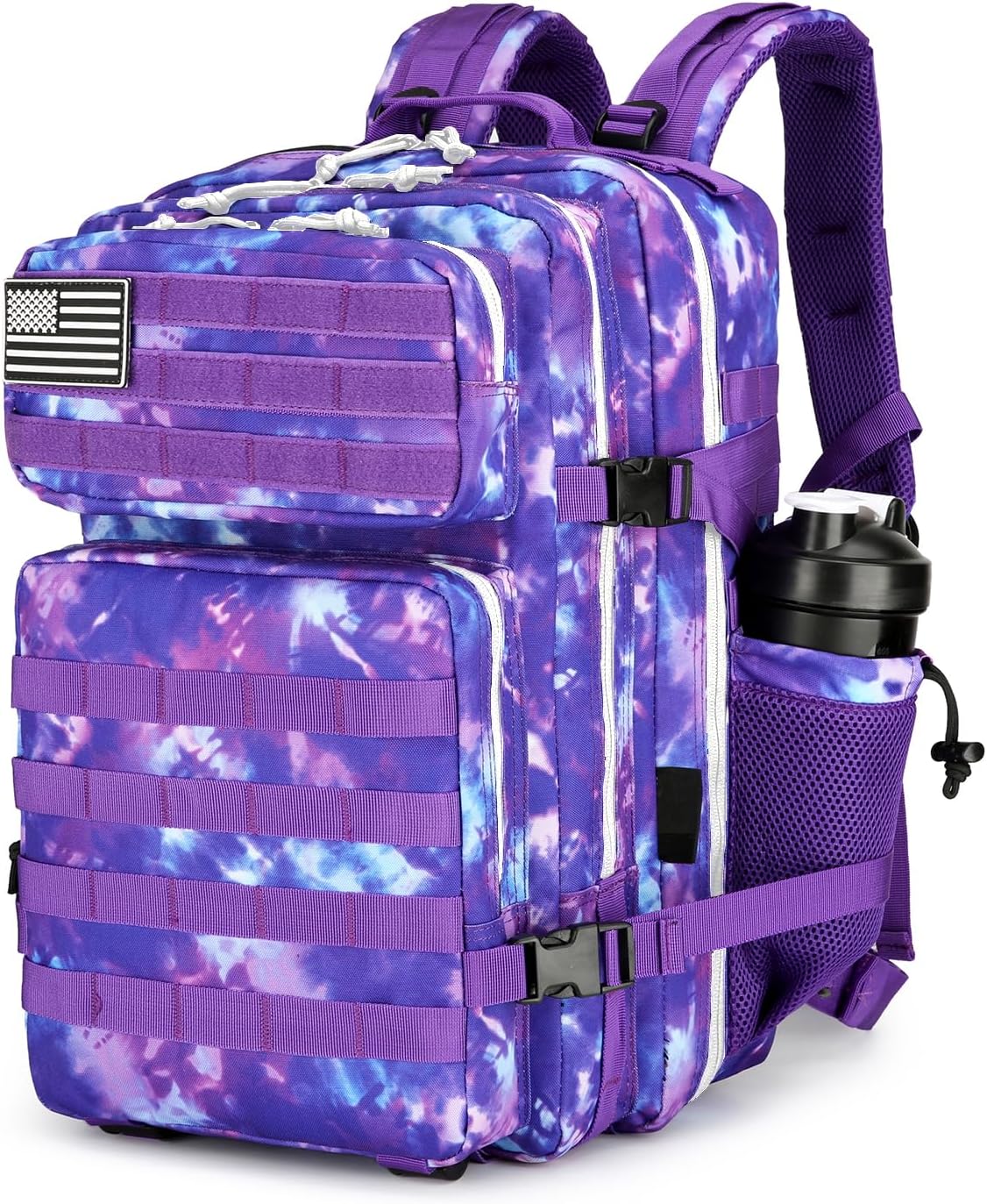 25L Tactical Backpack for Men and Women - Purple Camo Rucksack