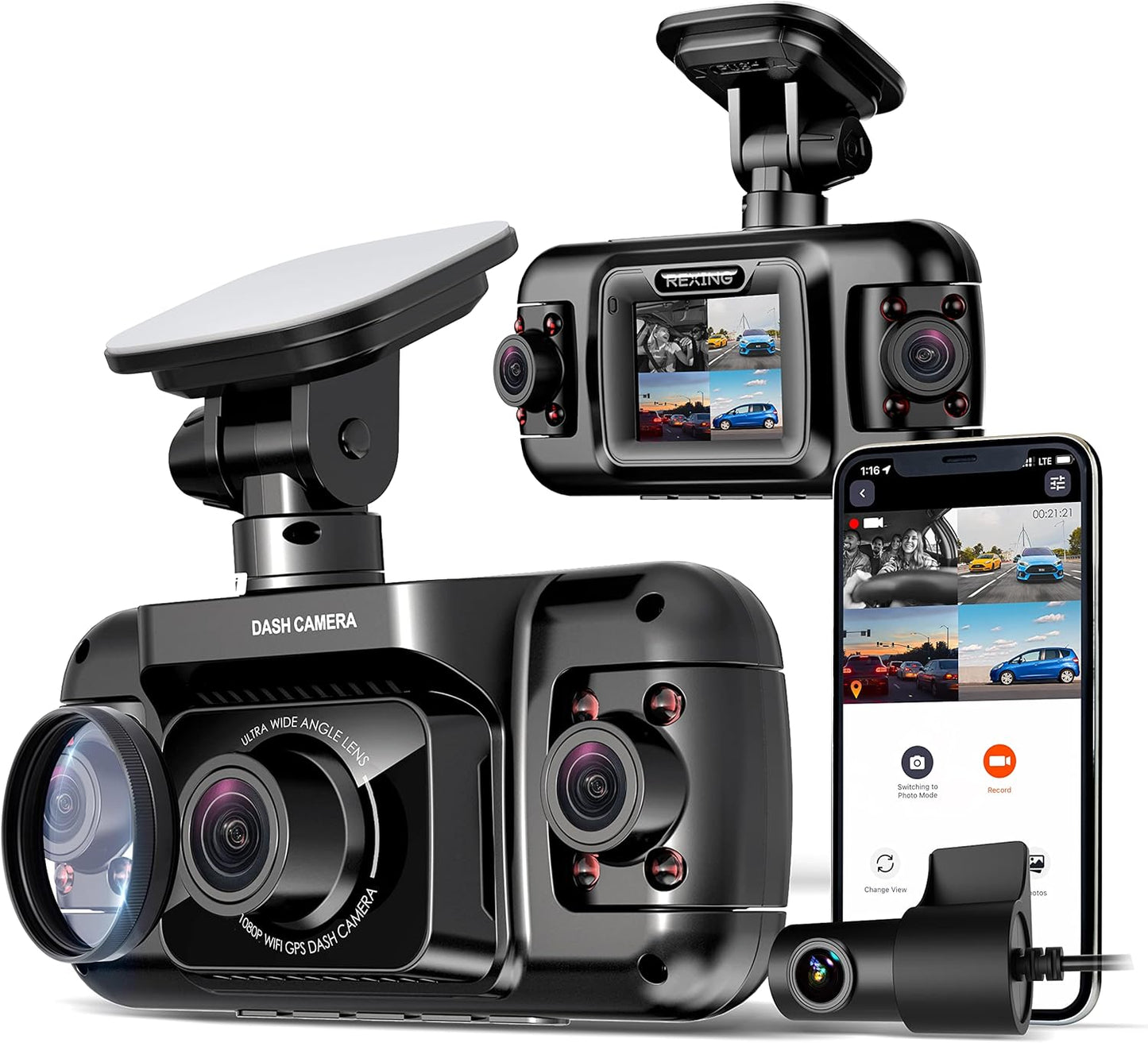 RexingUSA R4: Enhanced Protection w/ 1080p Res, GPS, Night Vision