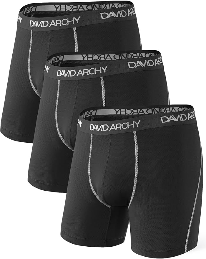 DAVID ARCHY Men's Ultra Soft Mesh Quick Dry Sports Underwear