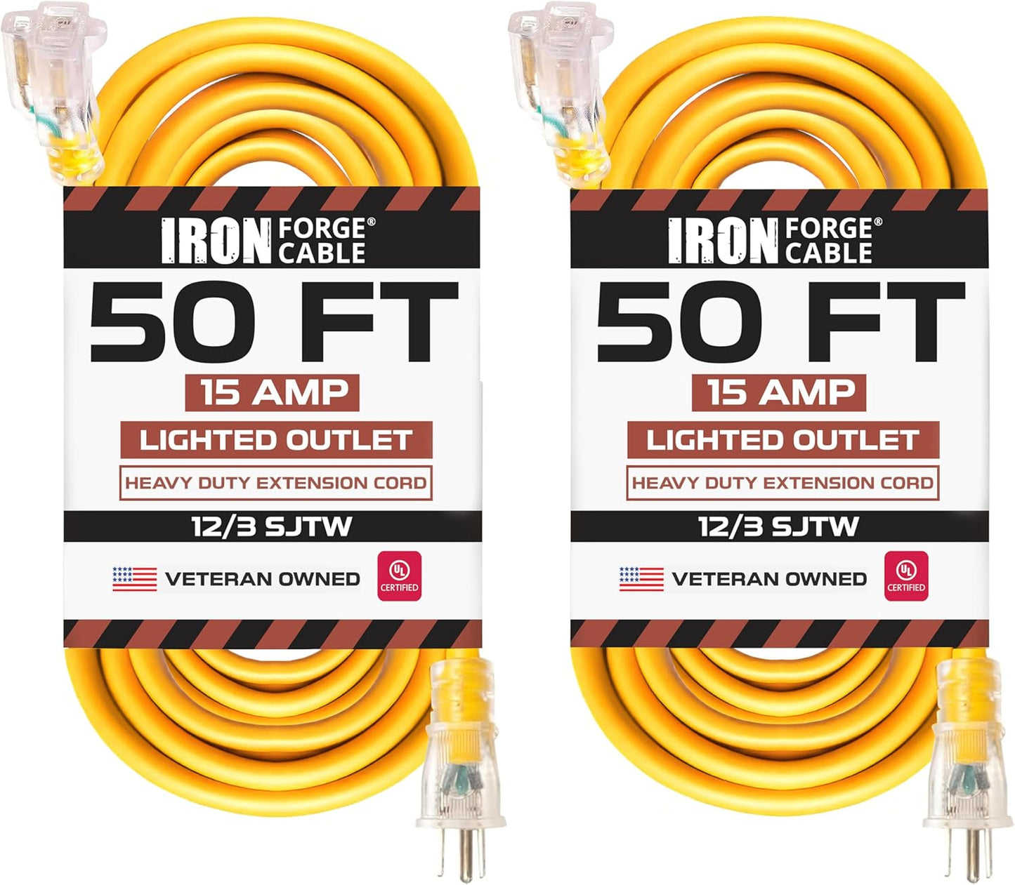 IRON FORGE CABLE 50 Ft Outdoor Extension Cords for Heavy Duty Use