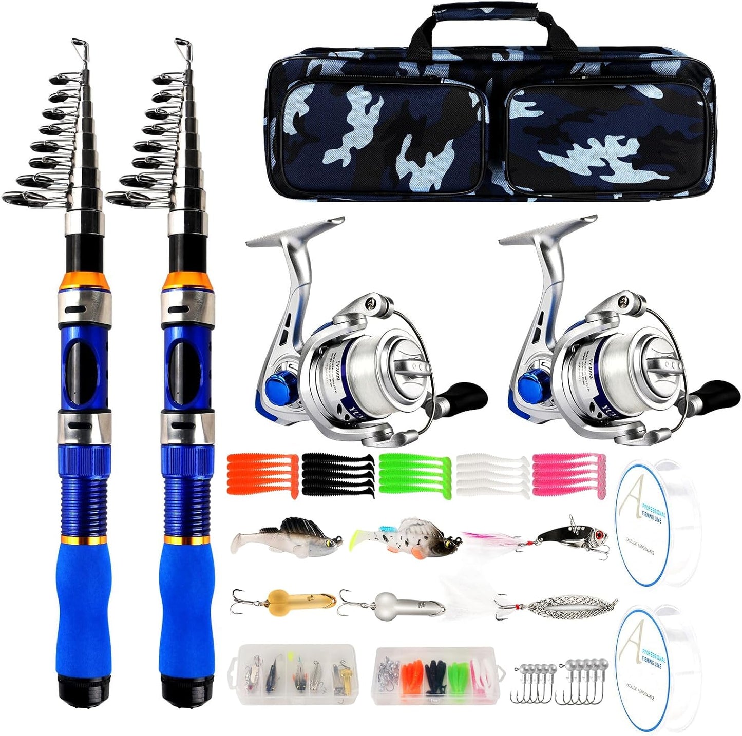 Mouhike Telescopic Fishing Rod Combo: Portable Power!