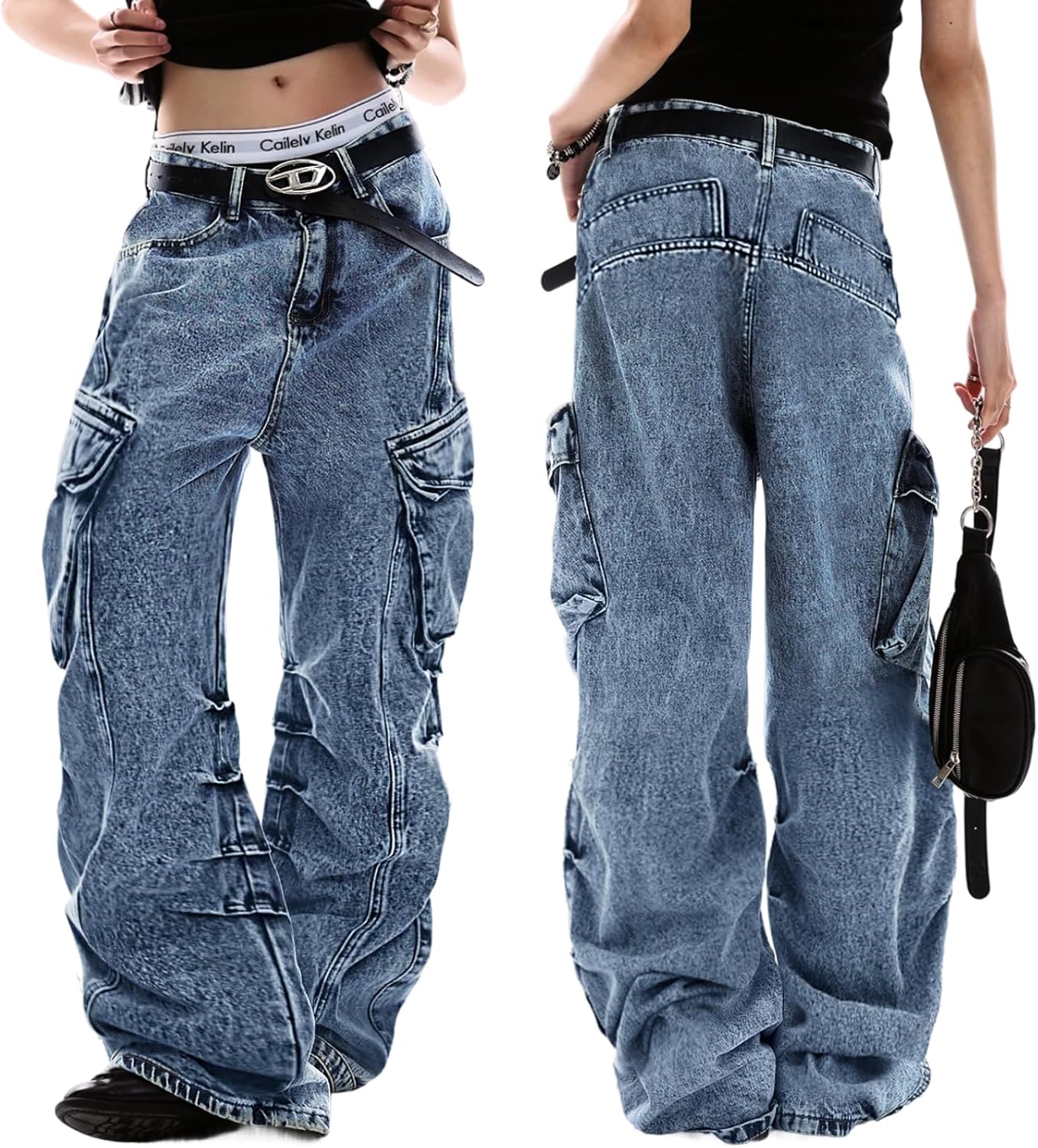 EMMIOL Women Boyfriends Hip Hop 90s Vintage Baggy Jeans Review