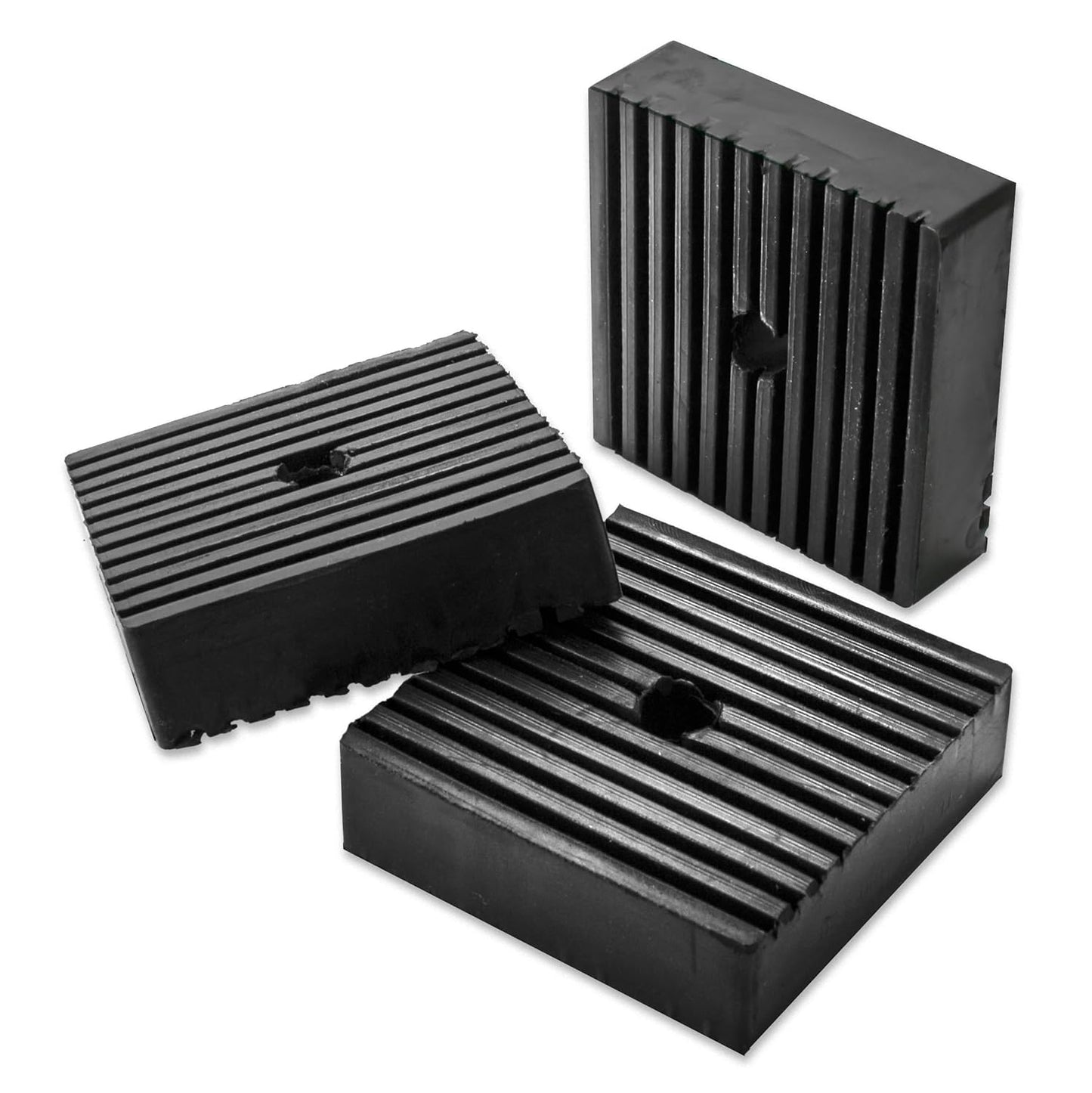 3 Pack Solid Rubber Shock Pads 4x4x1 | Equipment Vibration Control