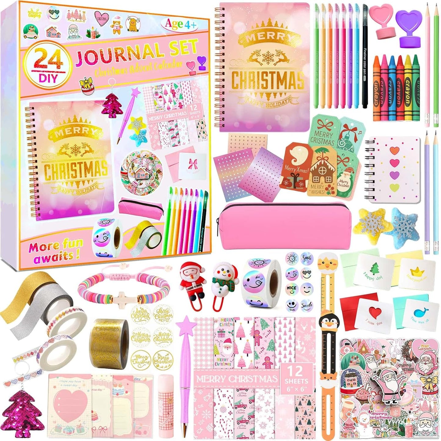 Advent Calendar 2025 for Girls - Creative DIY Journal Kit