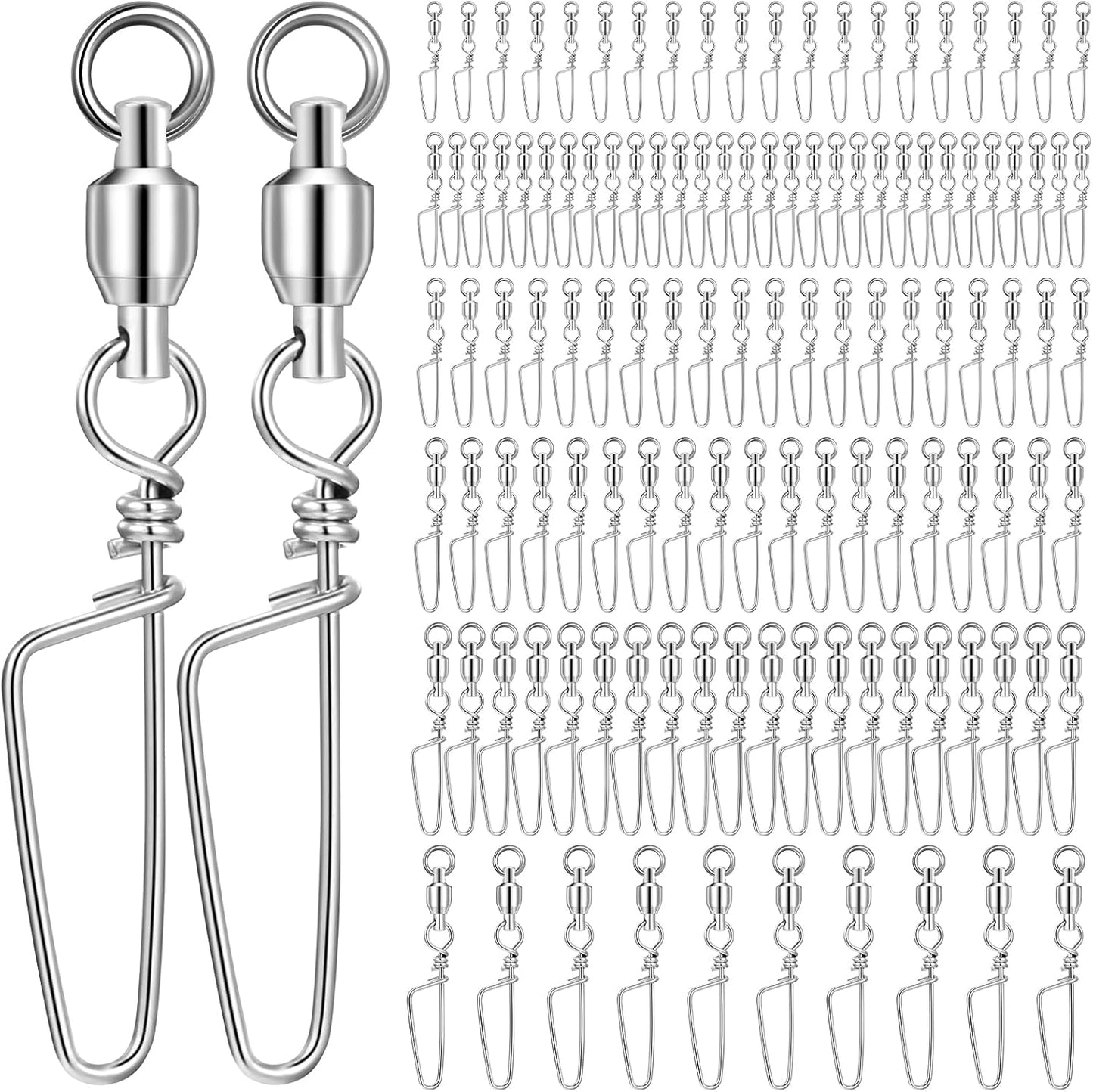 120pcs High Strength Fishing Swivels | Saltwater Ready