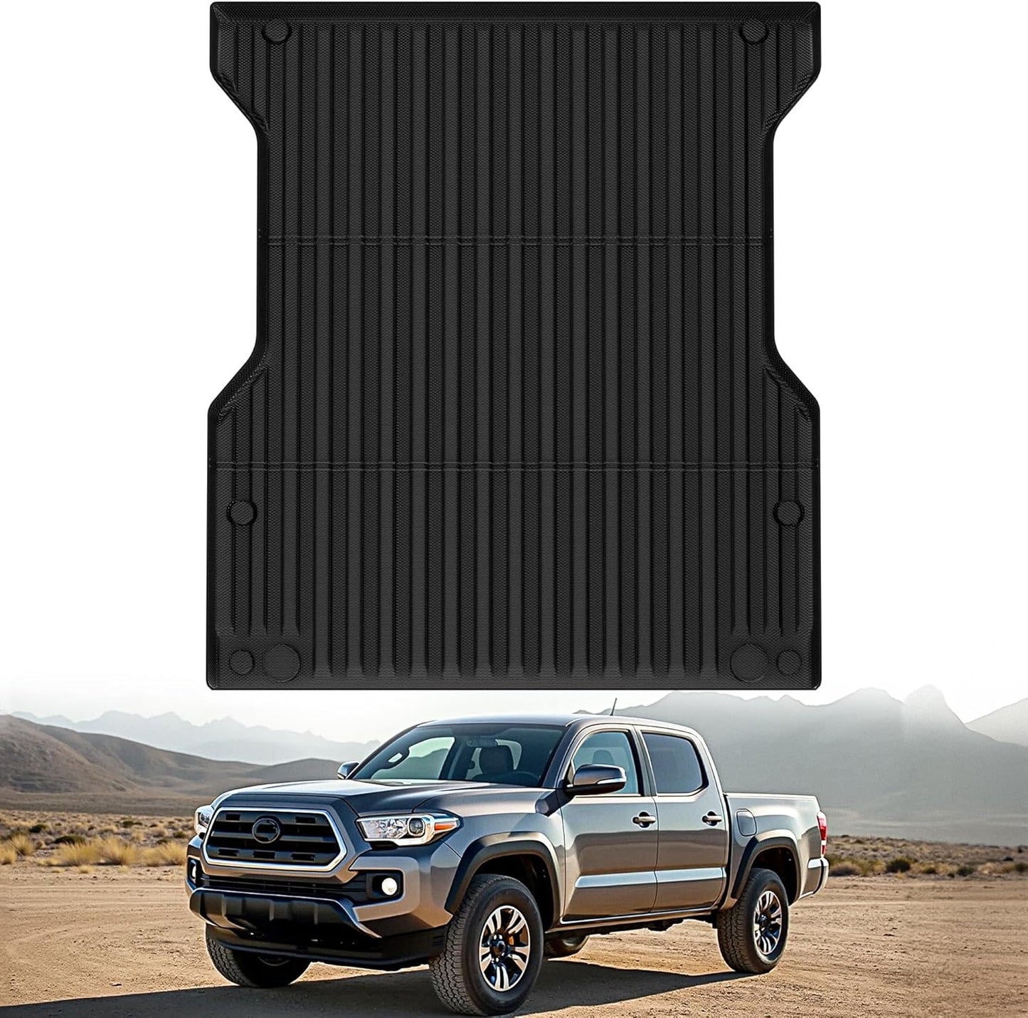 OEDRO Truck Bed Mat for 2024 2025 Toyota Tacoma 5FT Black