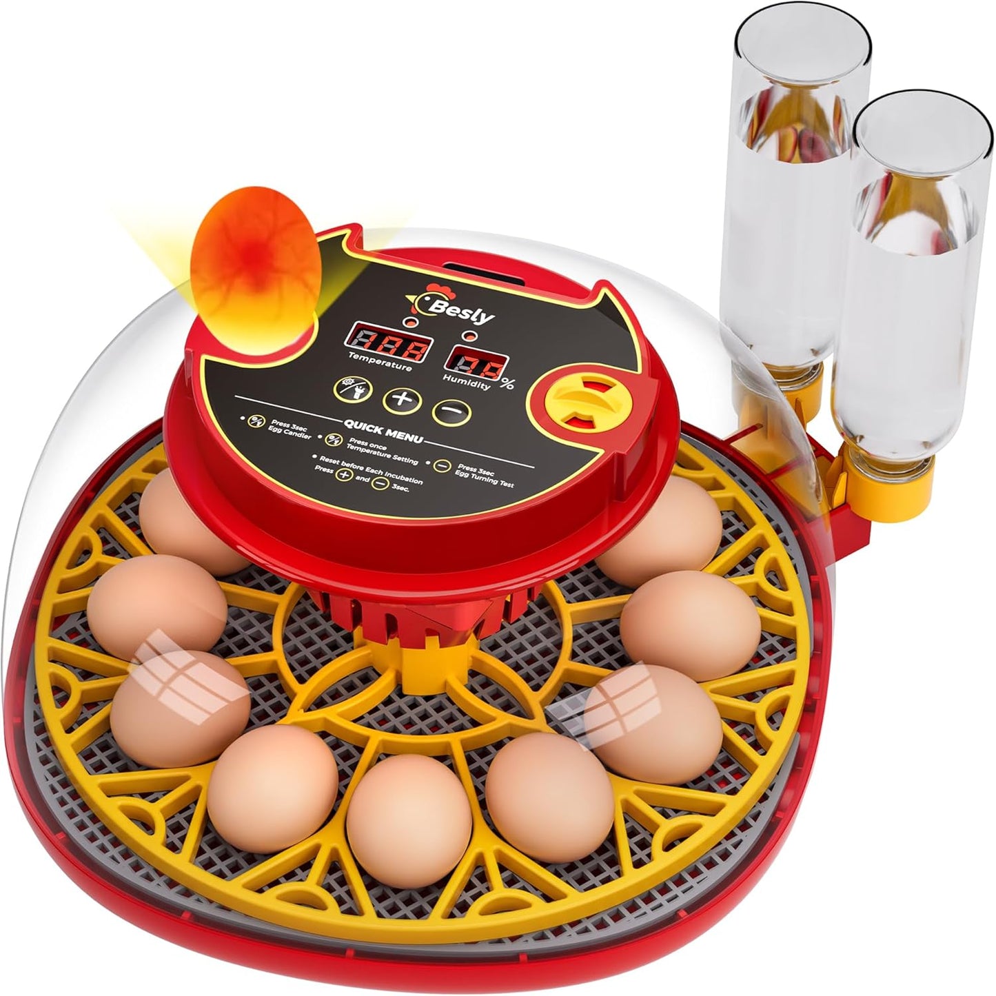 Automatic Egg Incubator with 360 Viewing for Hatching Success