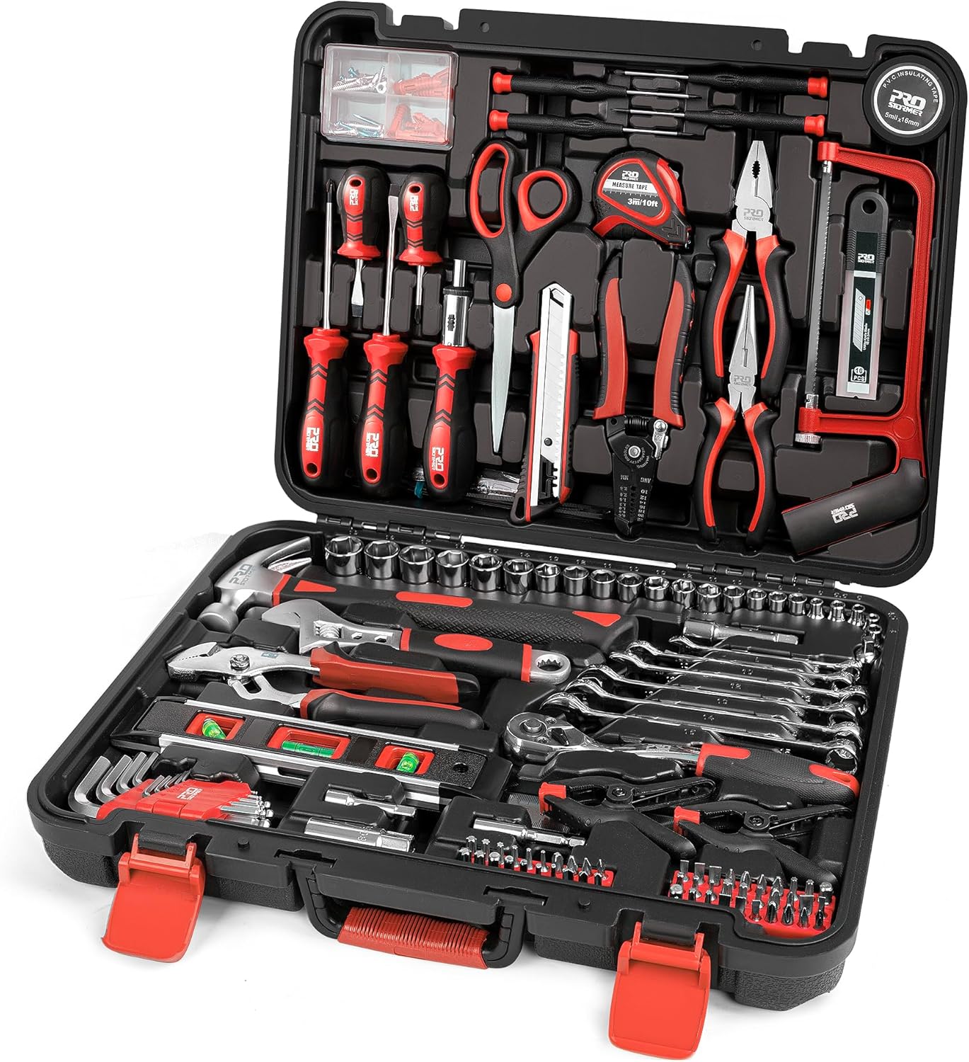 Prostormer 259-Piece Tool Kit for Home and Car Repairs