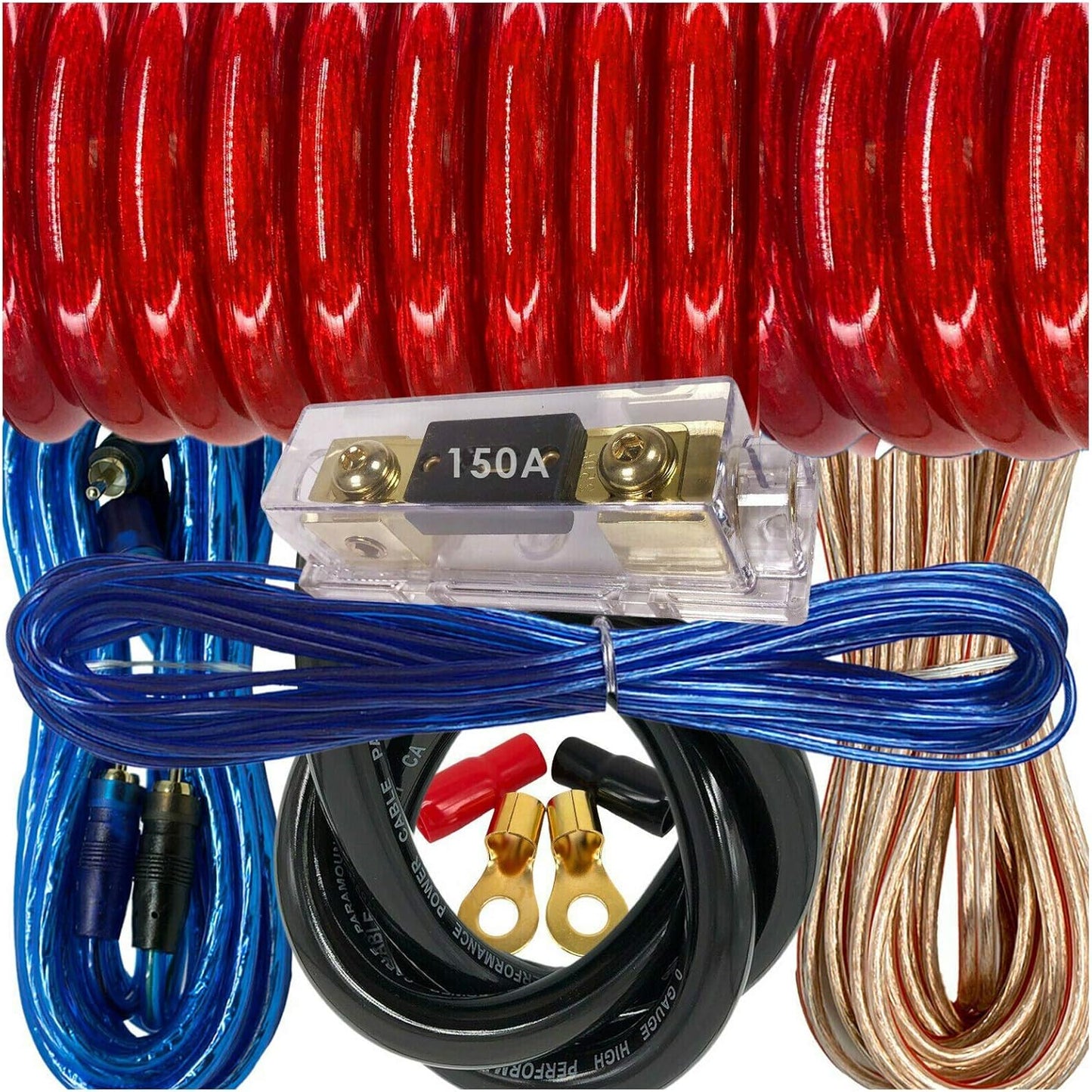 Audiobank Complete 0 Gauge 5500 Watts Car Amplifier Wiring Kit