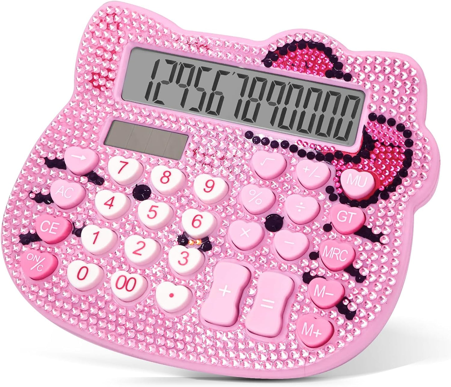 12-Digit Cute Pink Calculator - Easy Functions, Stylish Design