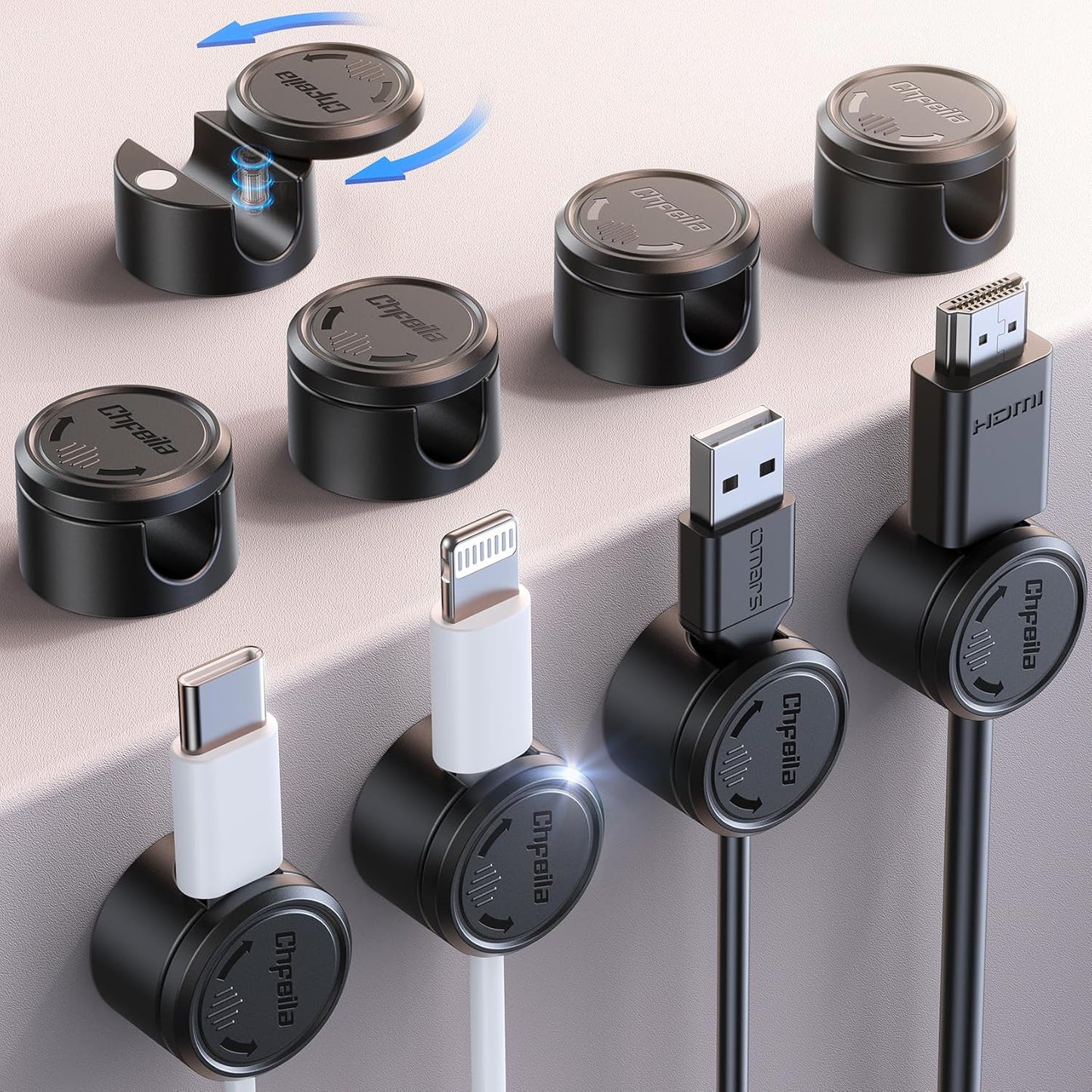 Chfeila Magnetic Cord Clips: Tangle-Free Organization