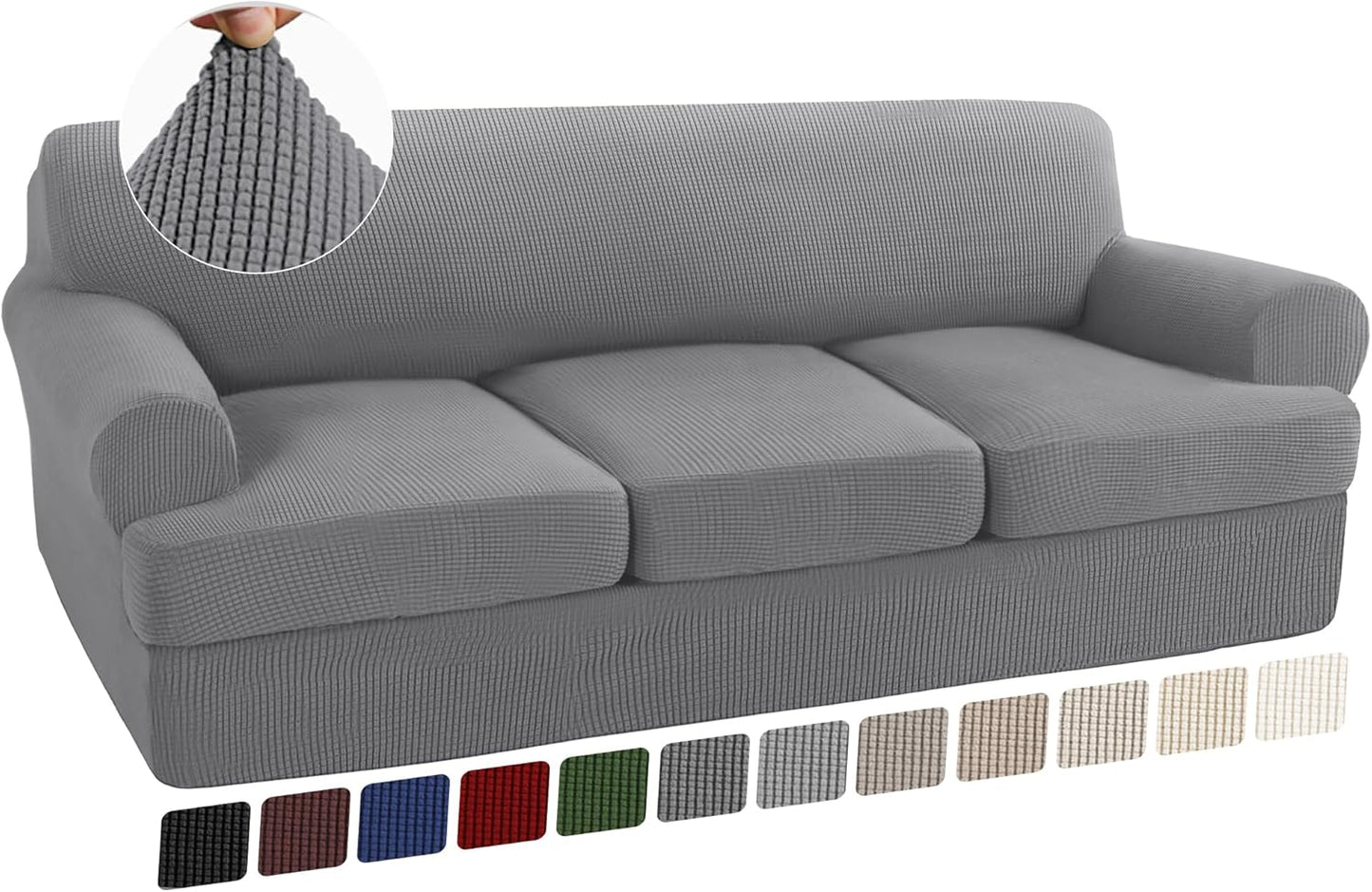 Turquoize 4 Piece T Cushion Sofa Slipcovers for Stylish Protection