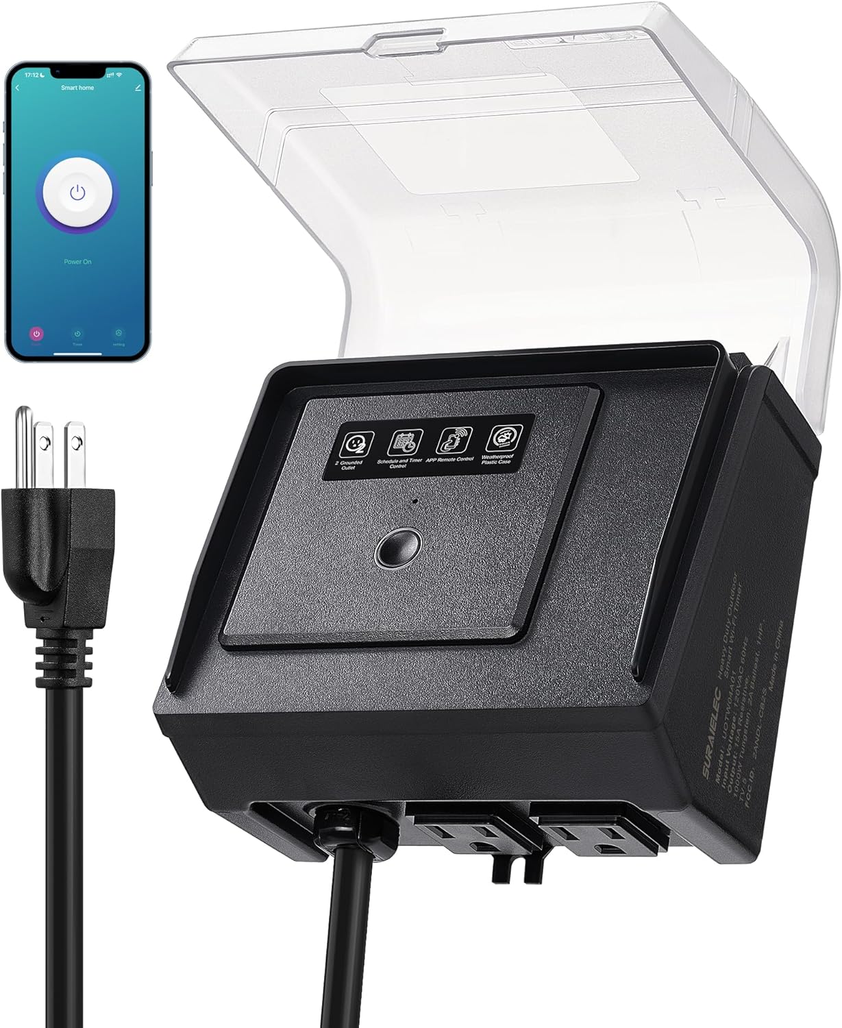 SURAIELEC WiFi Pool Timer for Above-Ground Pools with Dual Outlets