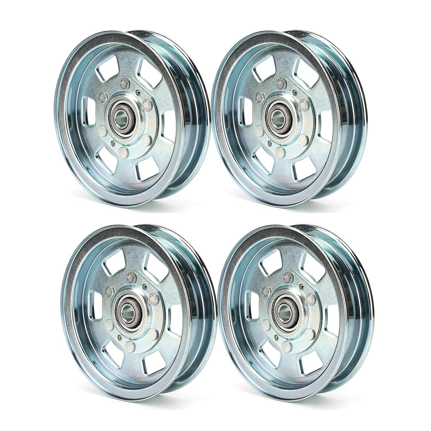 4 Pack Flat Idler Pulley for Bad Boy ZT and Outlaw Series