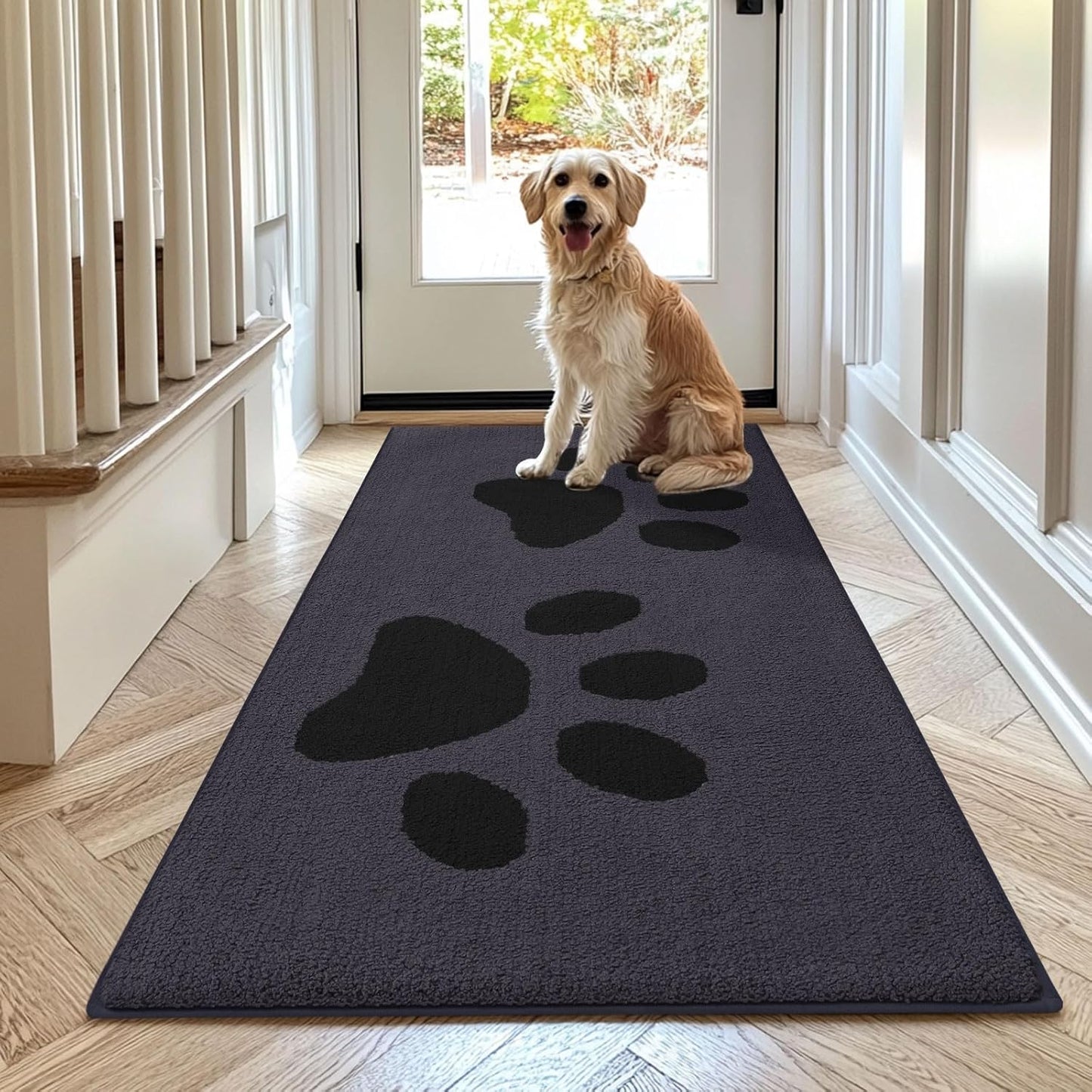 Buganda Dog Door Mat for Muddy Paws - Absorbent Indoor Doormat