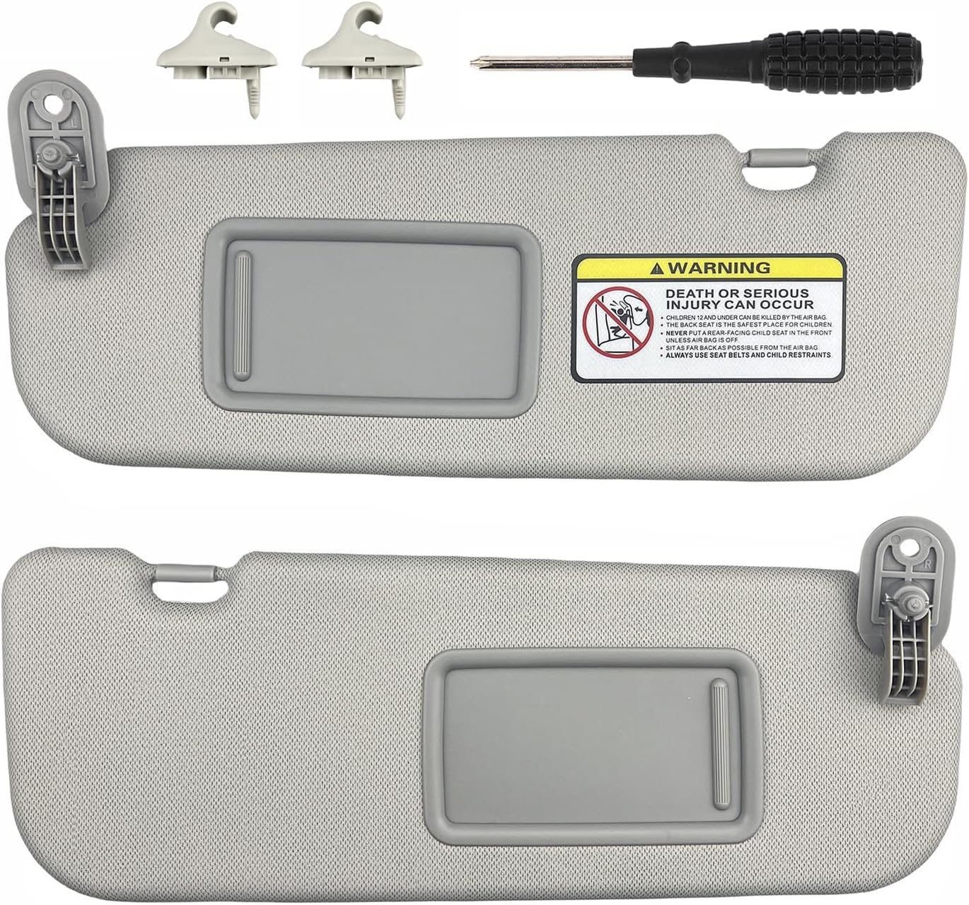 Pair of Left and Right Sun Visors for Hyundai Elantra 2011-2016