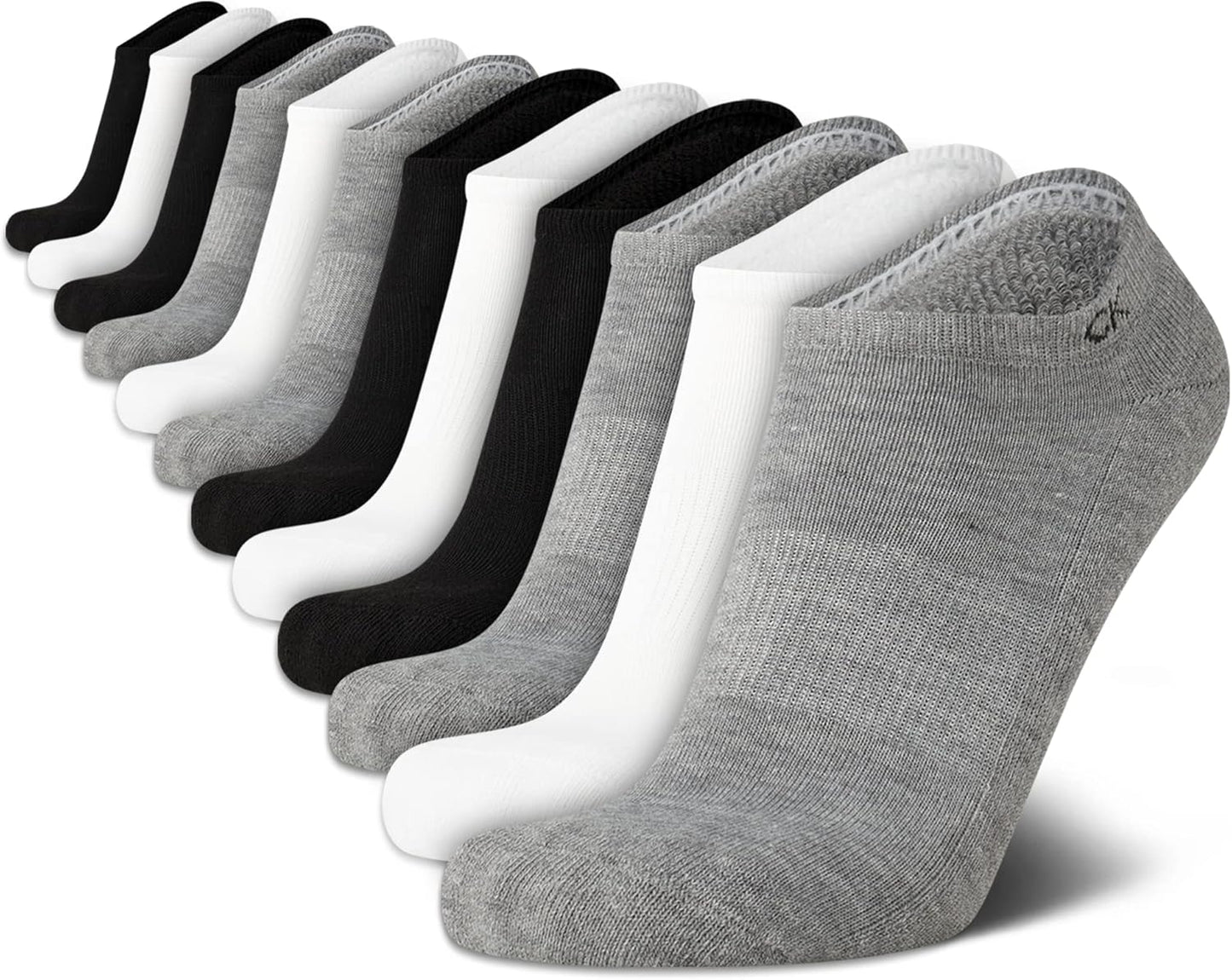 Calvin Klein Men's No Show Lightweight Cushioned Low Cut Socks