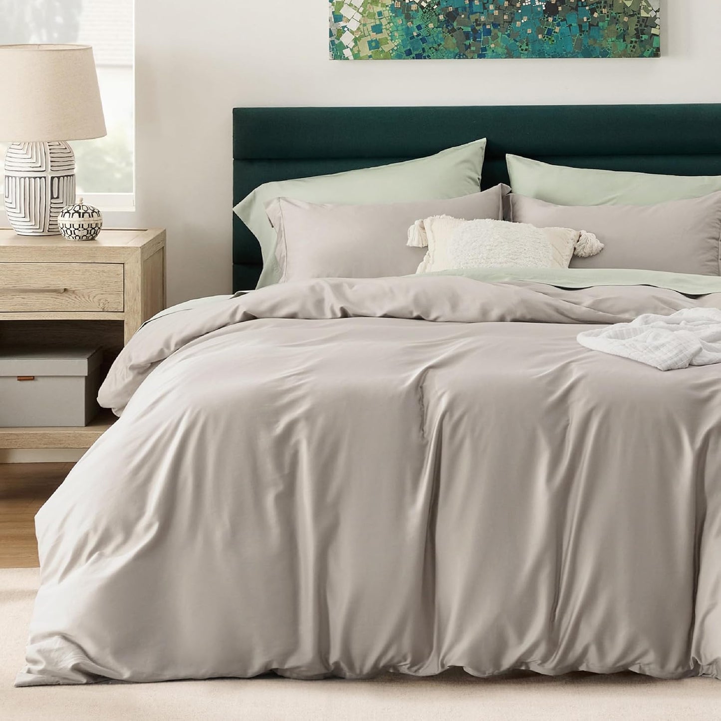 Bedsure Cooling Duvet Cover Queen Size for Hot Sleepers