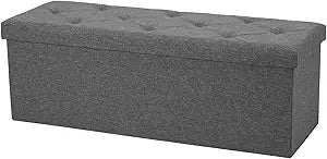 Stylish 43 inch Storage Ottoman Bench for Home Organization