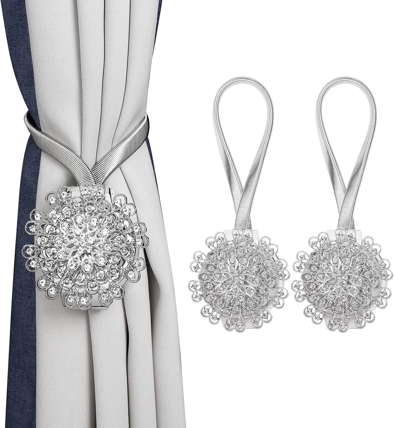 Crystal Magnetic Curtain Tiebacks by KISSTAKER