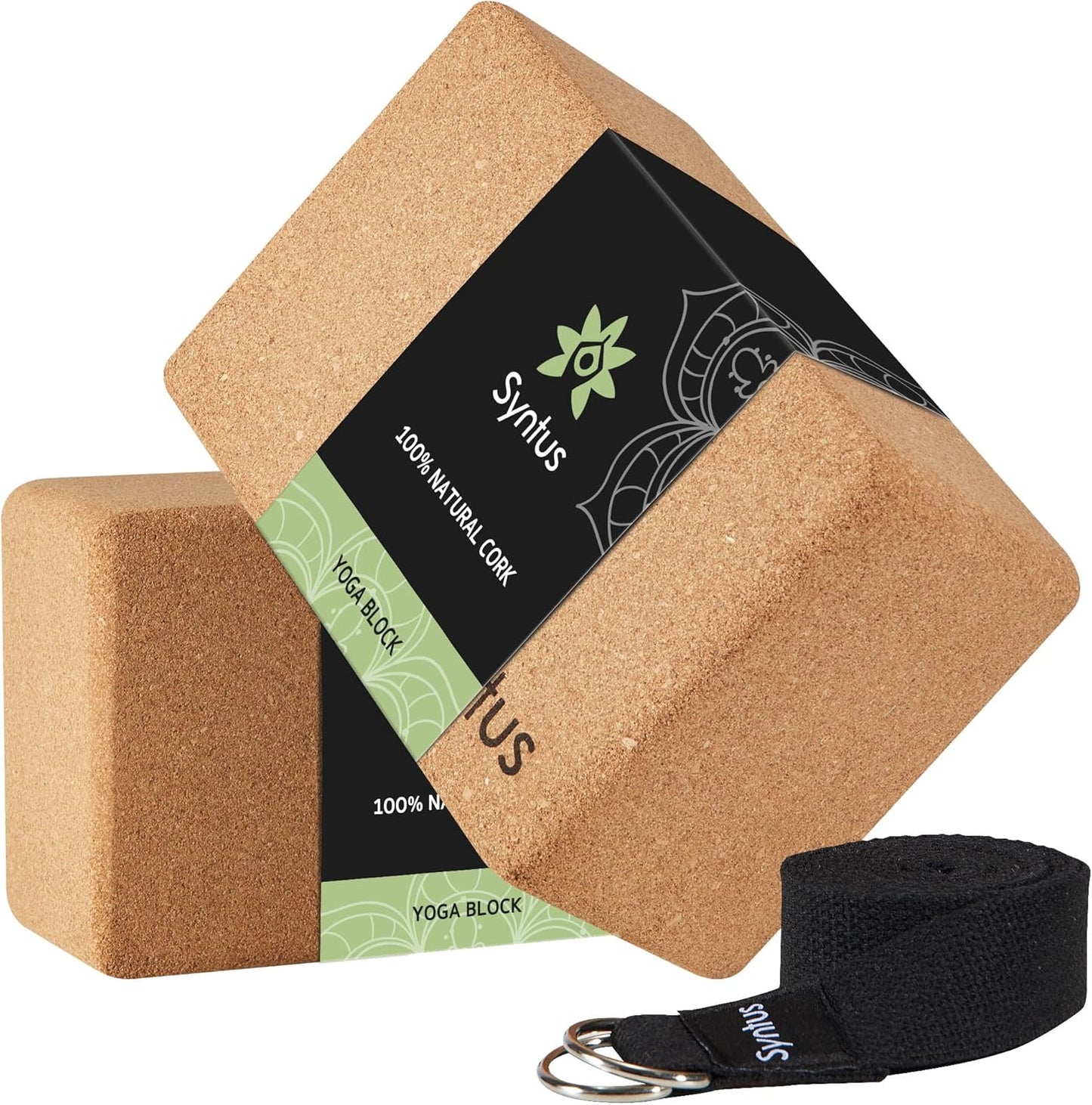 Syntus Yoga Block & Strap Set for Ultimate Flexibility
