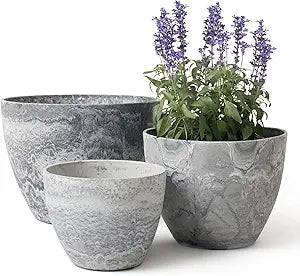 LA JOLIE MUSE Outdoor Planters Set of 3 for Your Garden