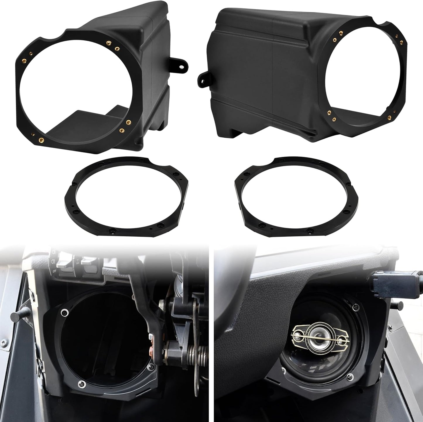 SAUTVS Under Dashboard Speaker Pods for Polaris RZR 2020-2024