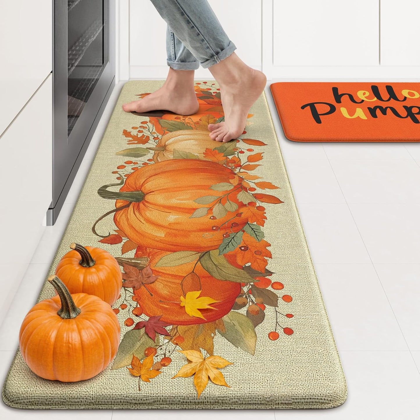 KIMODE Fall Kitchen Mats for Floor Cushioned Anti Fatigue Comfort