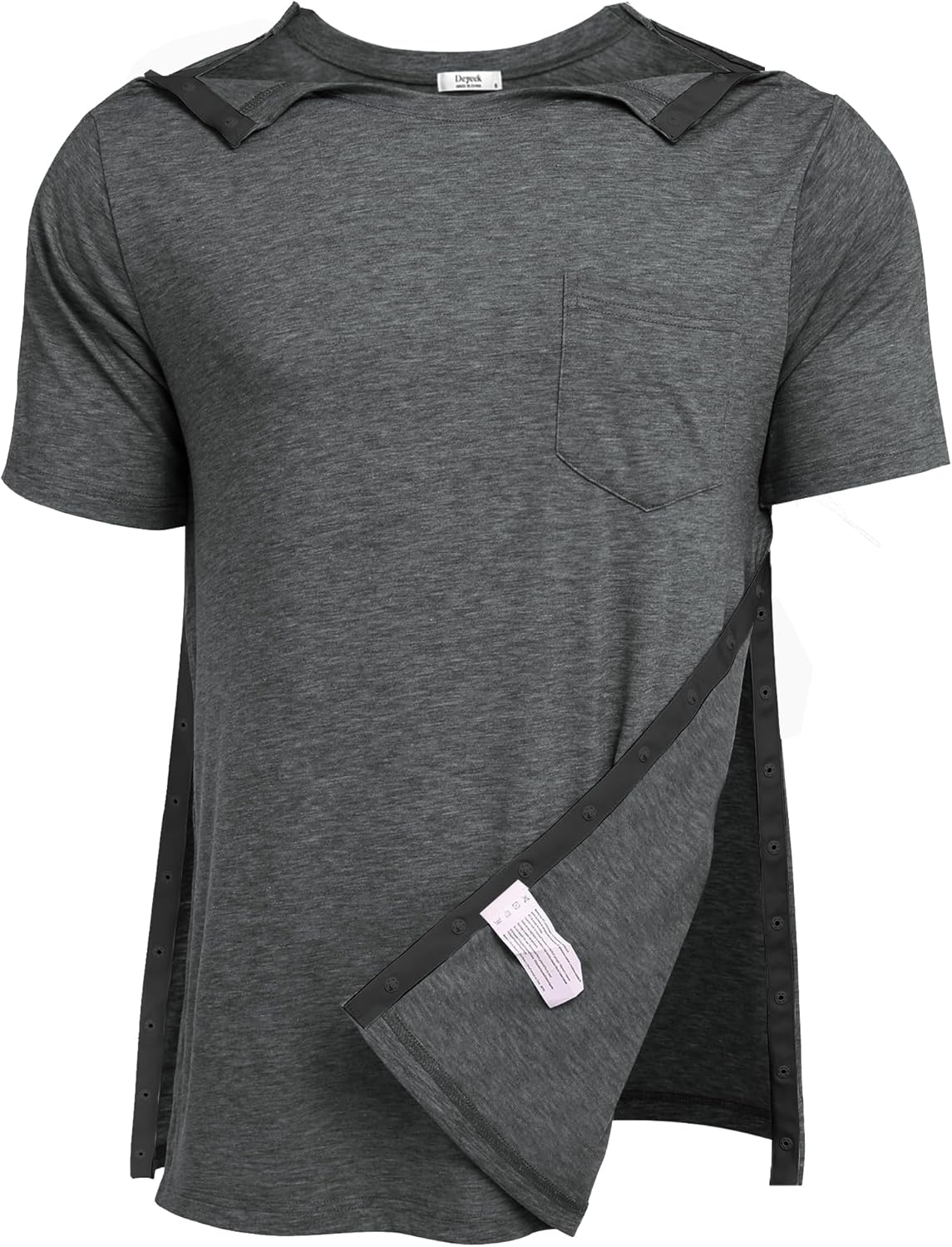Deyeek Men's Post Shoulder Surgery Shirts for Recovery Comfort