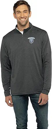 Collegiate Premium Lightweight Stretchy Gray 1/4 Zip Pullover