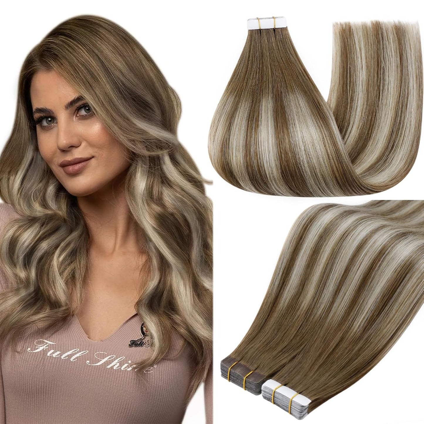 Full Shine Tape in Hair Extensions for Length and Volume