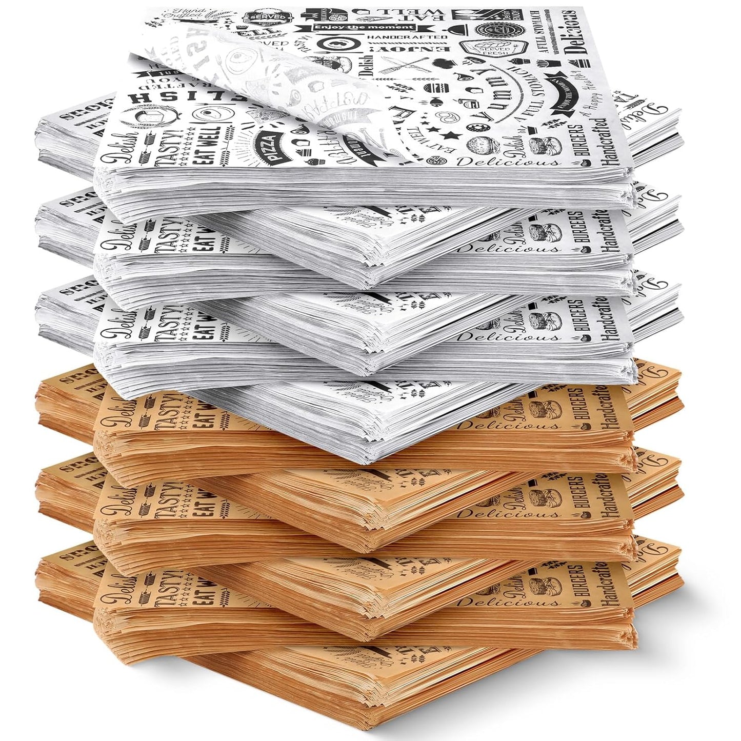1400 Pcs 12 x 12 Inch Deli Wax Paper Sheets for Food Wrapping