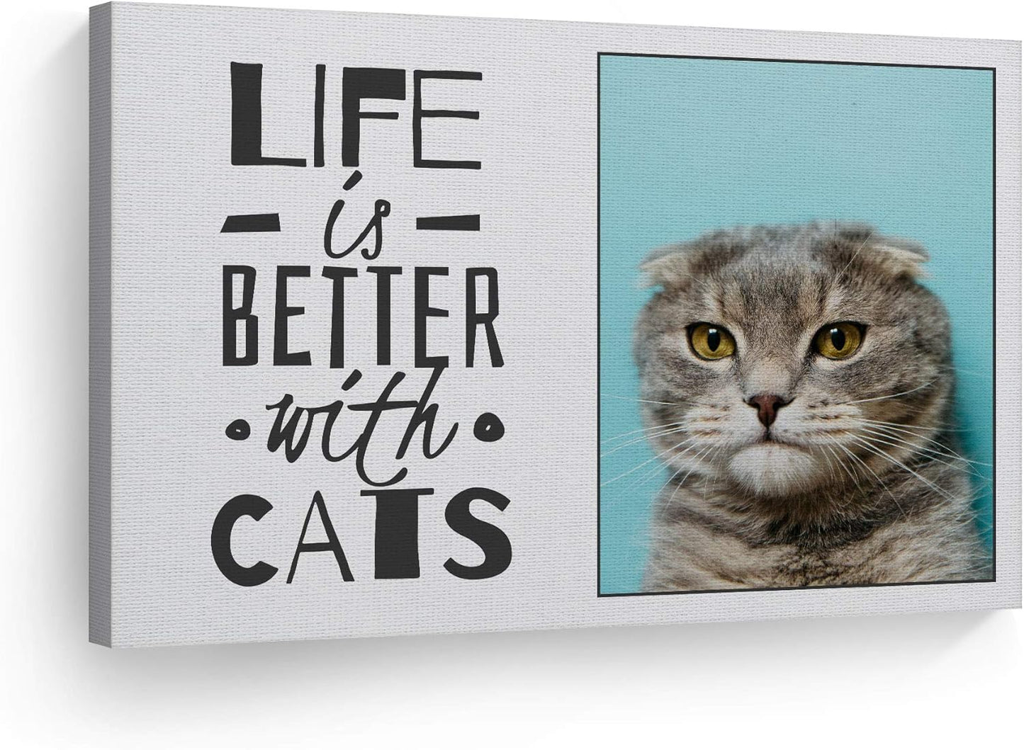Custom Photo Print Canvas for Cat Lovers - Personalized Gifts