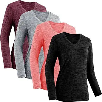 Moisture Wicking Shirts for Women Dry Fit Athletic Running Tops