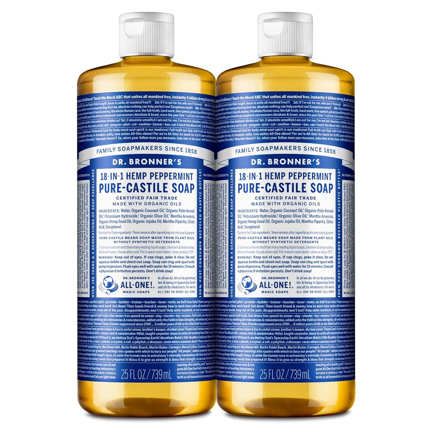 Dr. Bronner's Pure-Castile Liquid Soap for All Your Needs