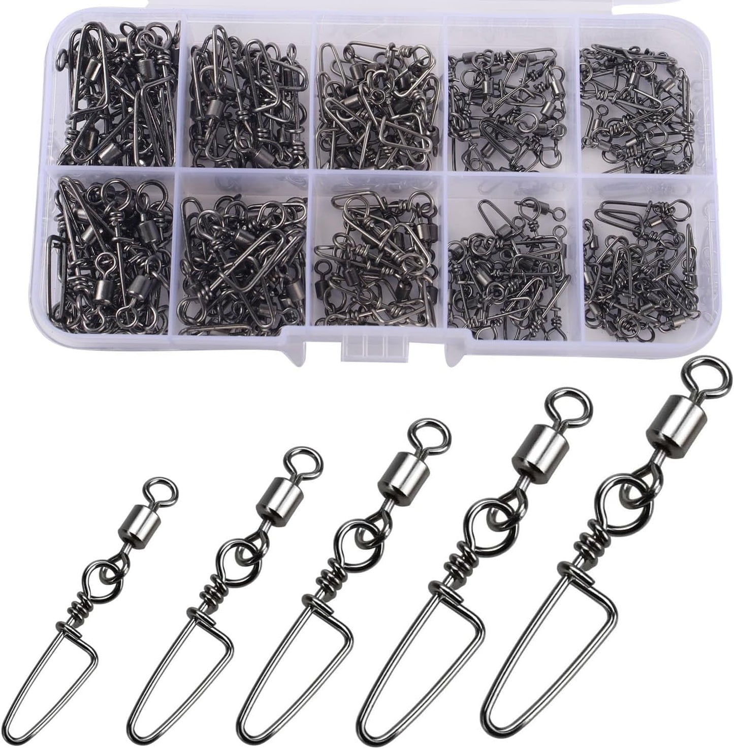 Corrosion-Resistant Fishing Snap Swivels Set by ENERHIKE