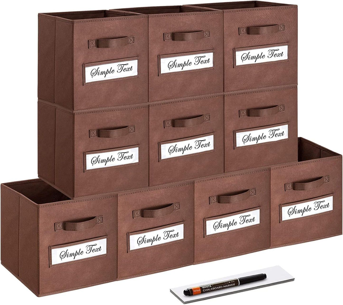 11 Inch Storage Cube Bins Set of 10 for Home Organization