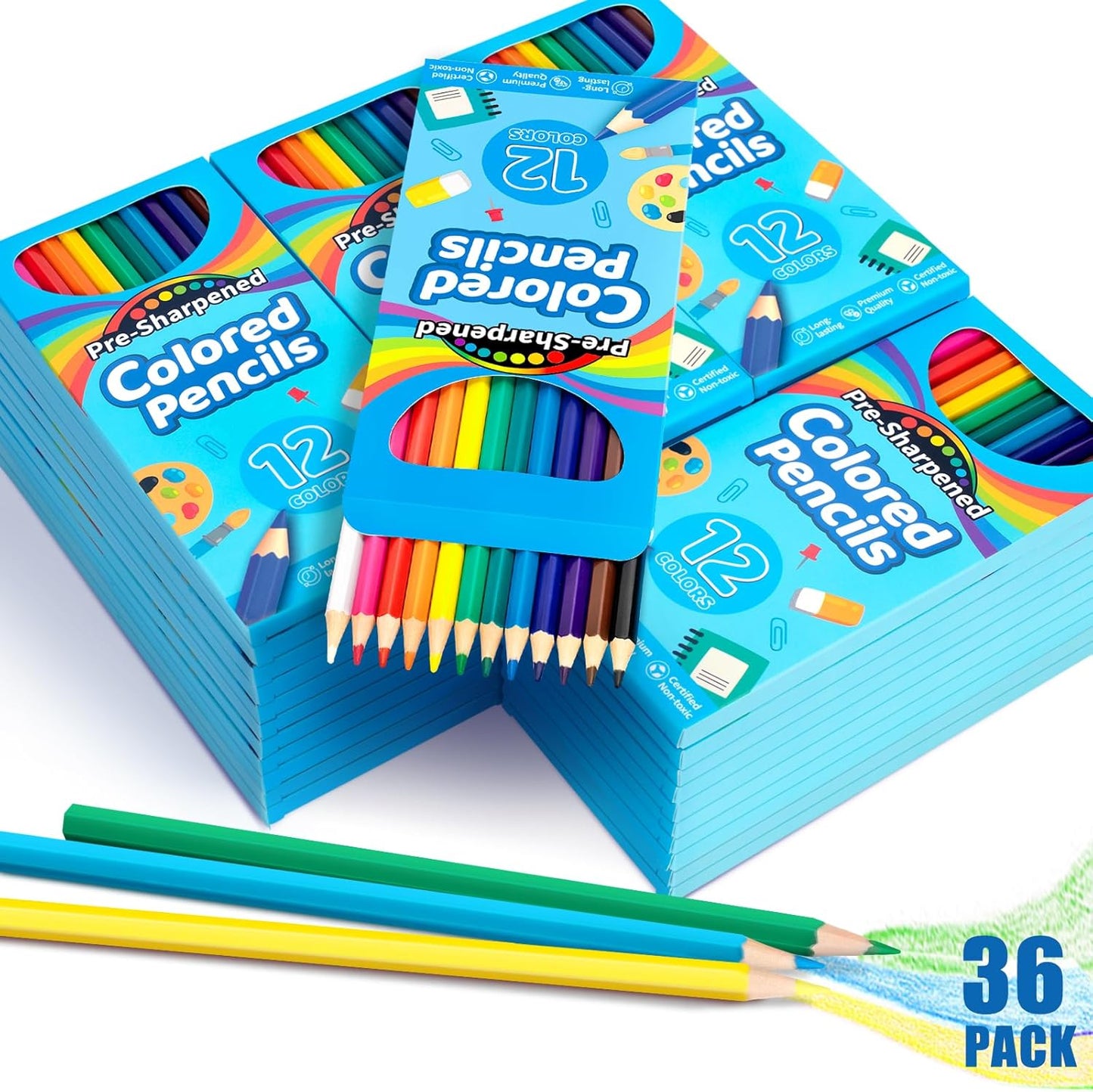 Jumlys 432 Count Colored Pencils Bulk for Kids and Teachers