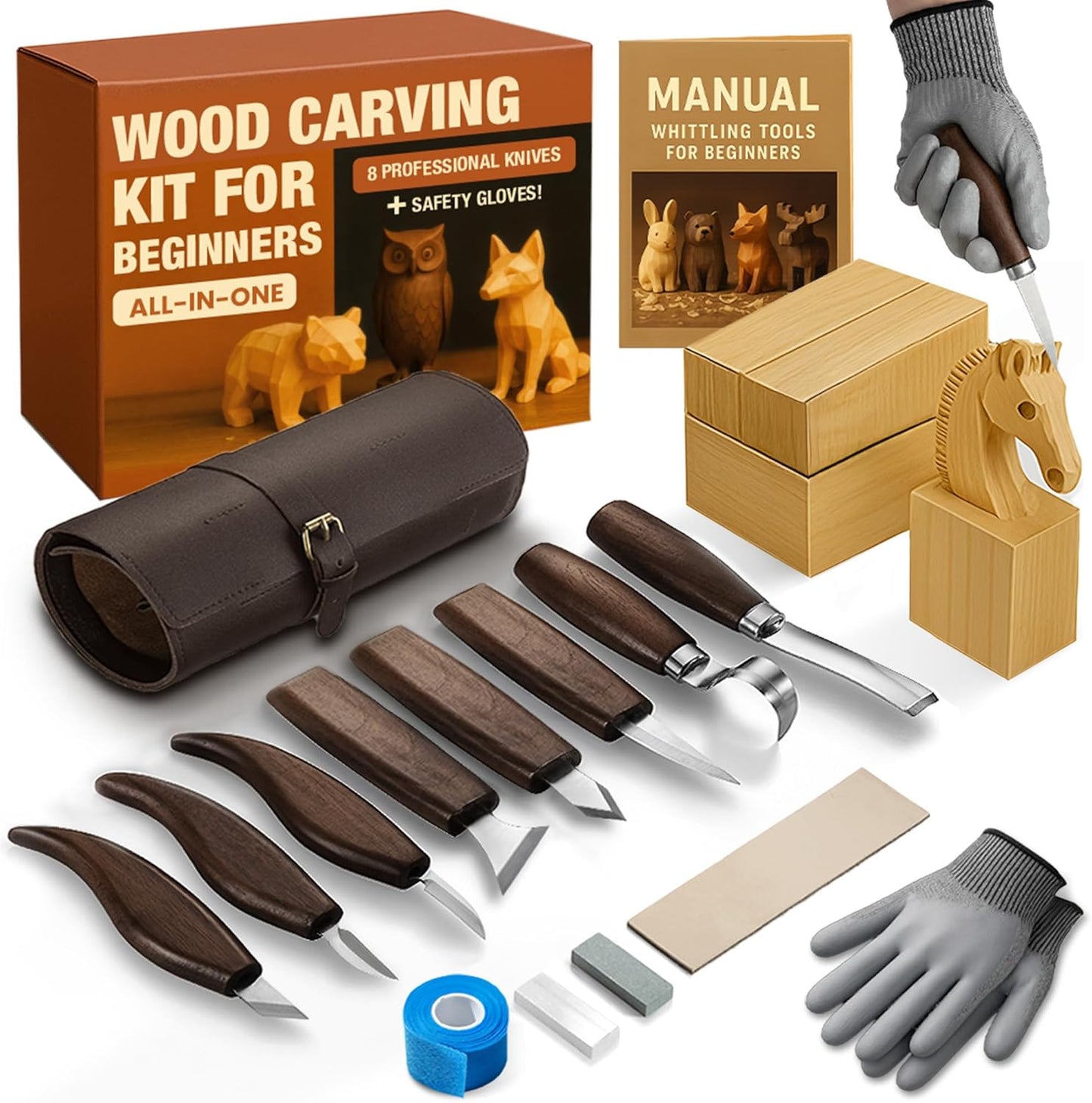 Professional Wood Carving Kit for Beginners - Complete Set