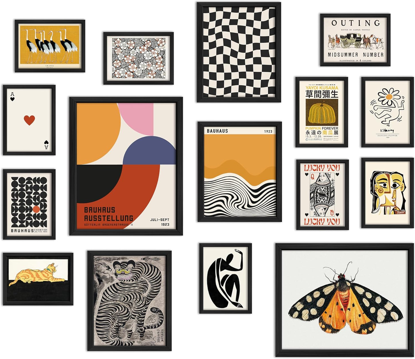Eclectic Wall Art Decor Set for Modern Maximalist Home Style