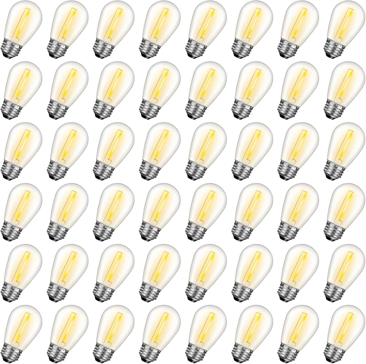 48 Pack S14 LED Replacement Bulbs for Outdoor String Lights