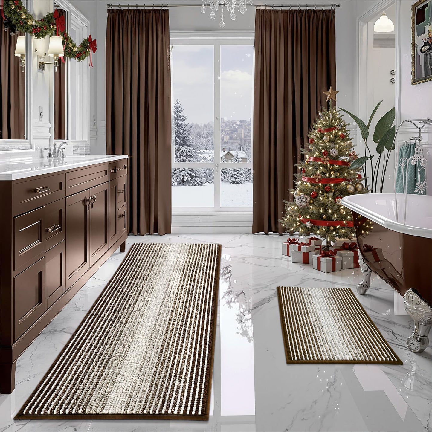BSICPRO Bathroom Rugs and Mats Sets for Luxurious Comfort