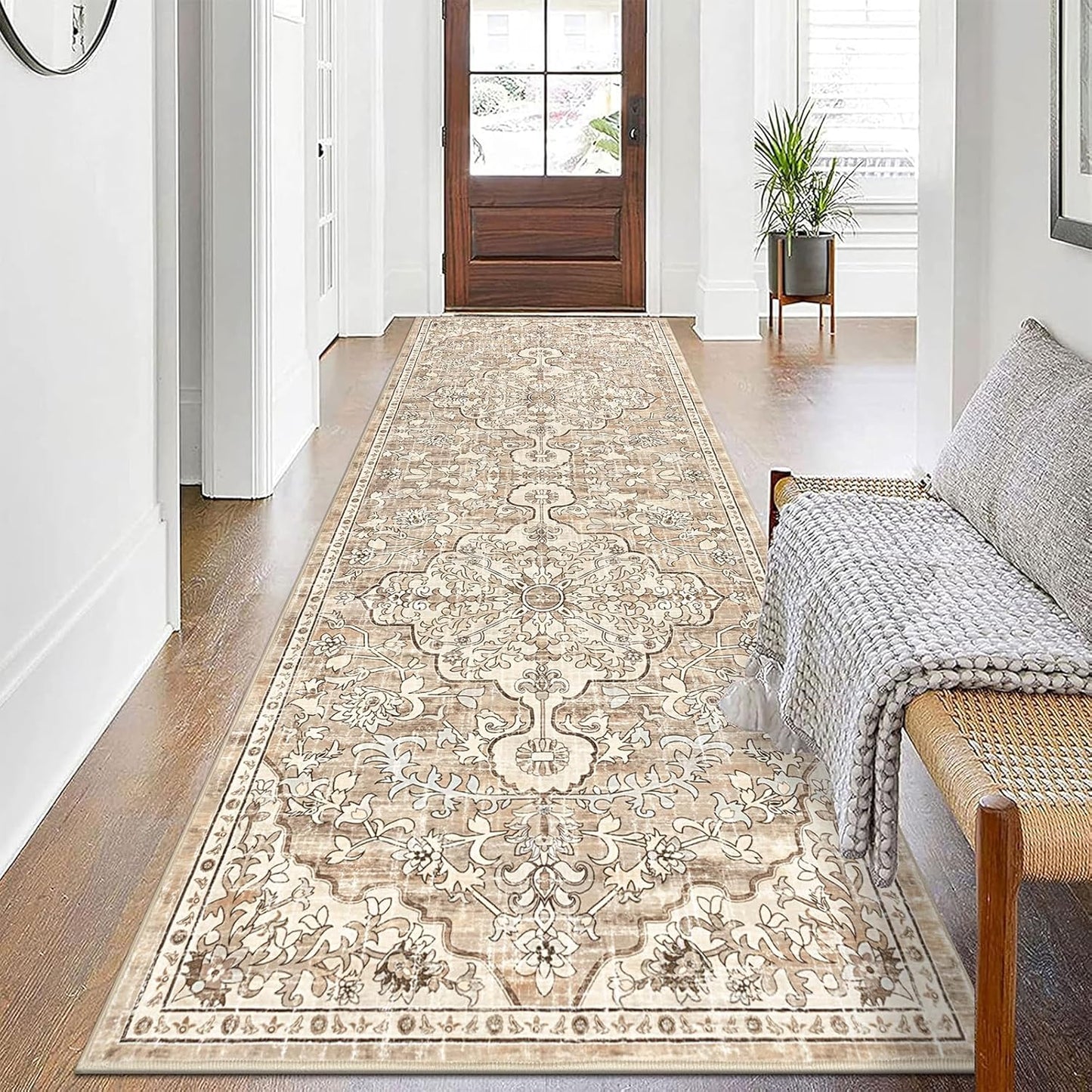 Pauwer Boho Hallway Runner Rug 3x10 for Vintage Home Decor