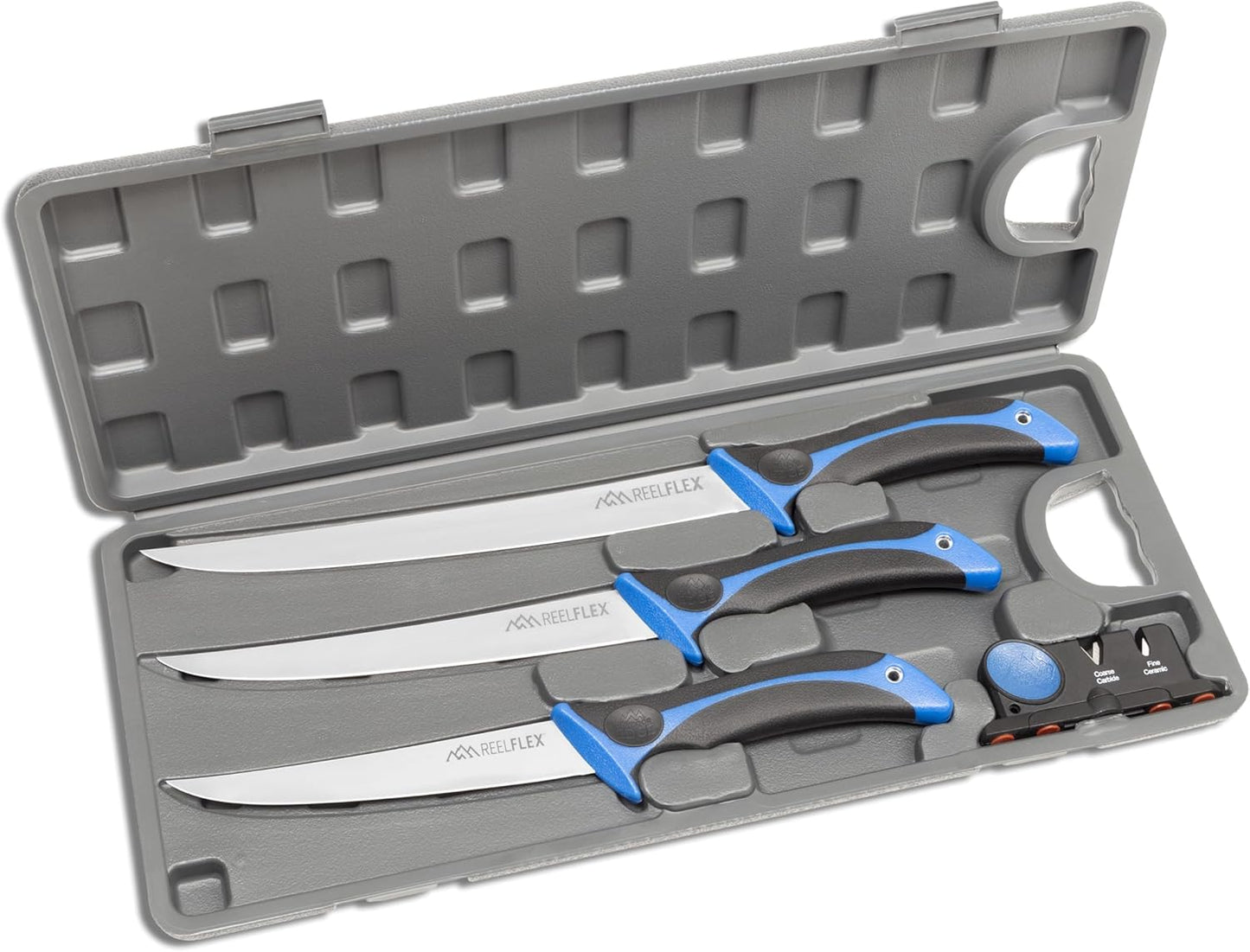 Outdoor Edge ReelFlex Fillet Knife Set - 3 Razor-Sharp Blades, Non-Slip Handles