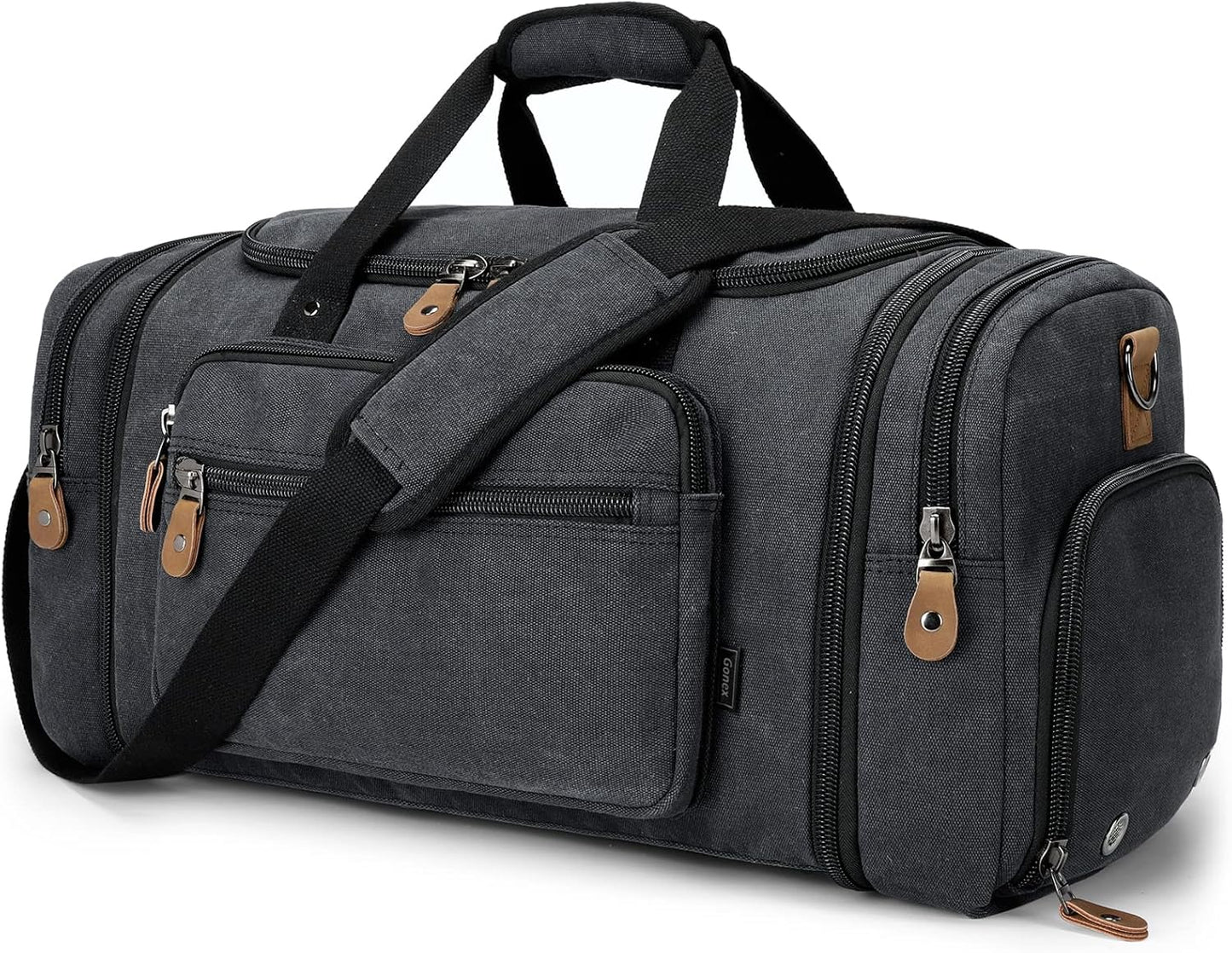 Gonex Canvas Duffle Bag 60L for Travel and Weekend Getaways