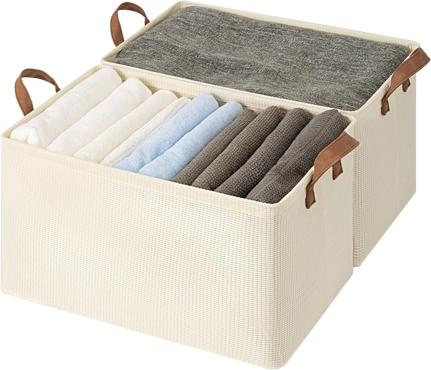 StorageWorks Extra Large Fabric Closet Organizers for Easy Storage