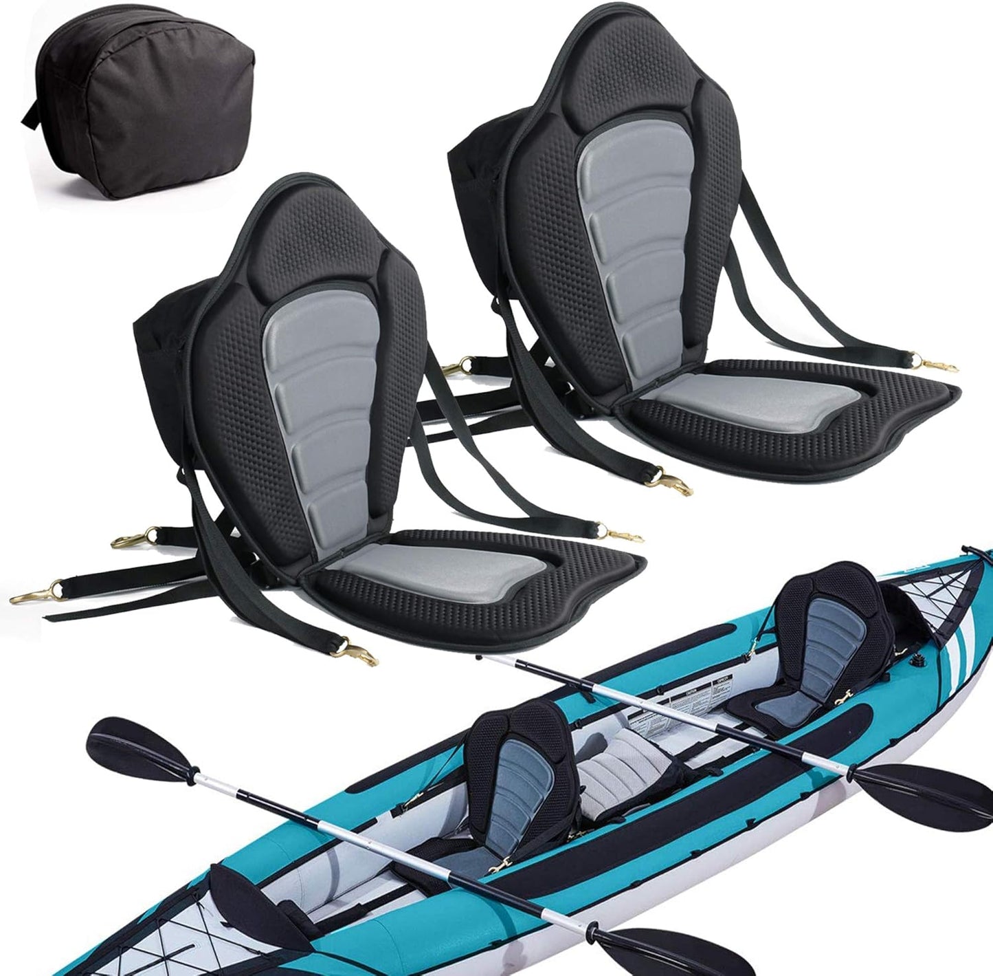 Deluxe Padded Kayak Seat with Backrest for Ultimate Comfort