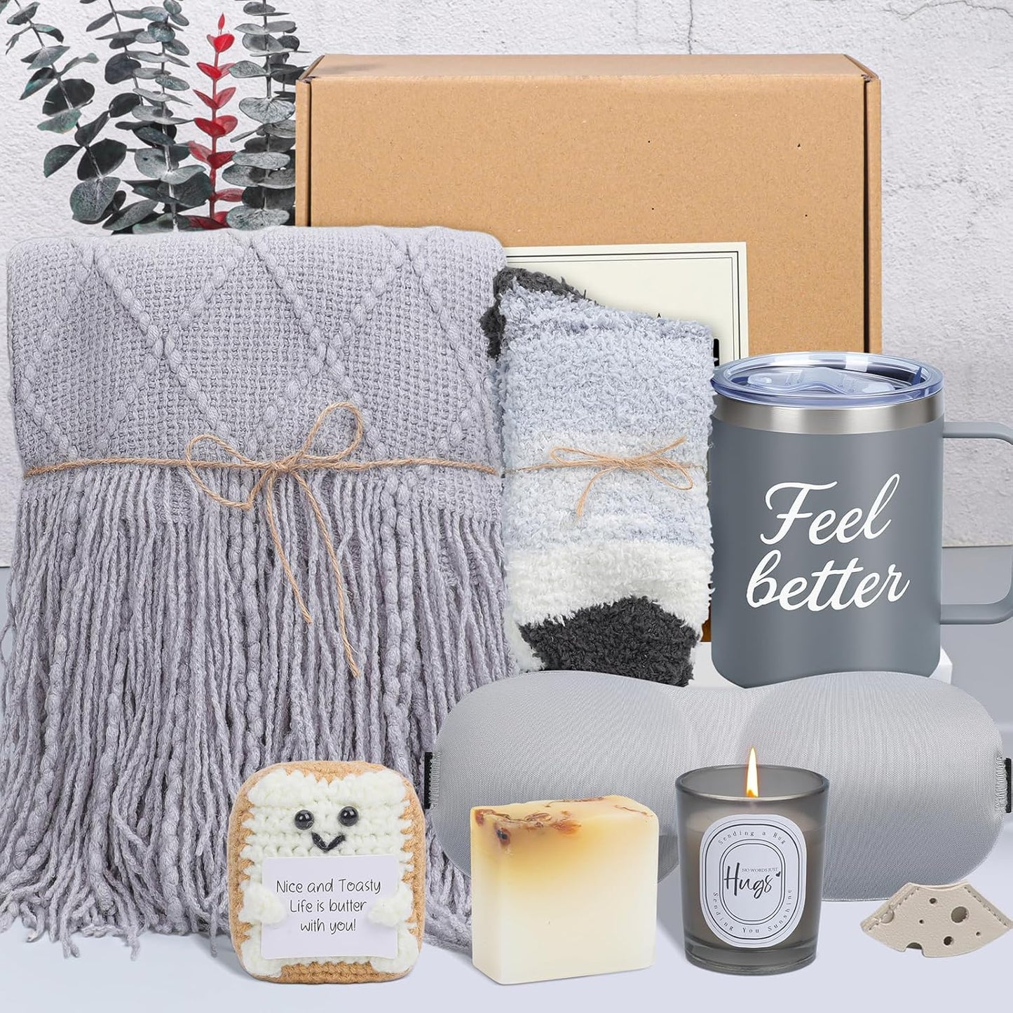 Get Well Soon Gift Basket Men | Thoughtful Self Care Gifts
