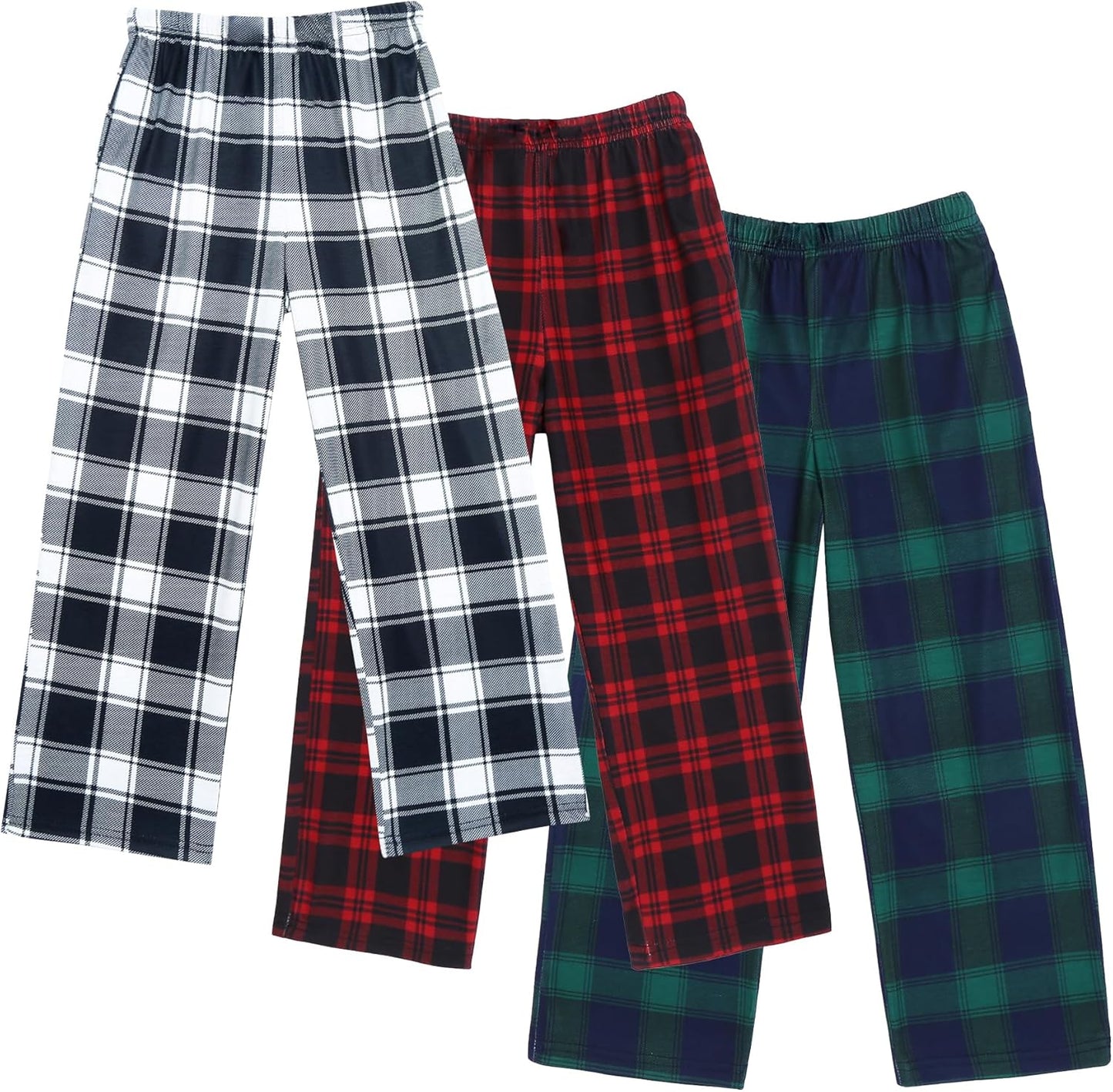Ekouaer Boys 3 Pack Plaid Lounge Pants with 2 Pockets Review